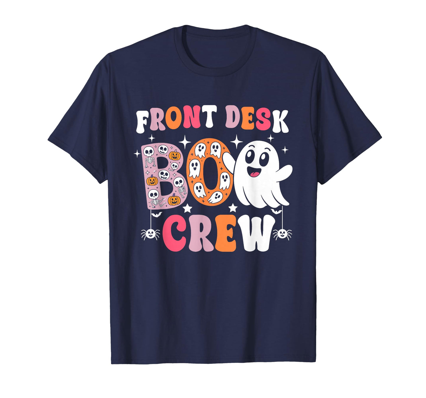 Front Desk Boo Crew Funny Ghost Boo Halloween Receptionist T-Shirt