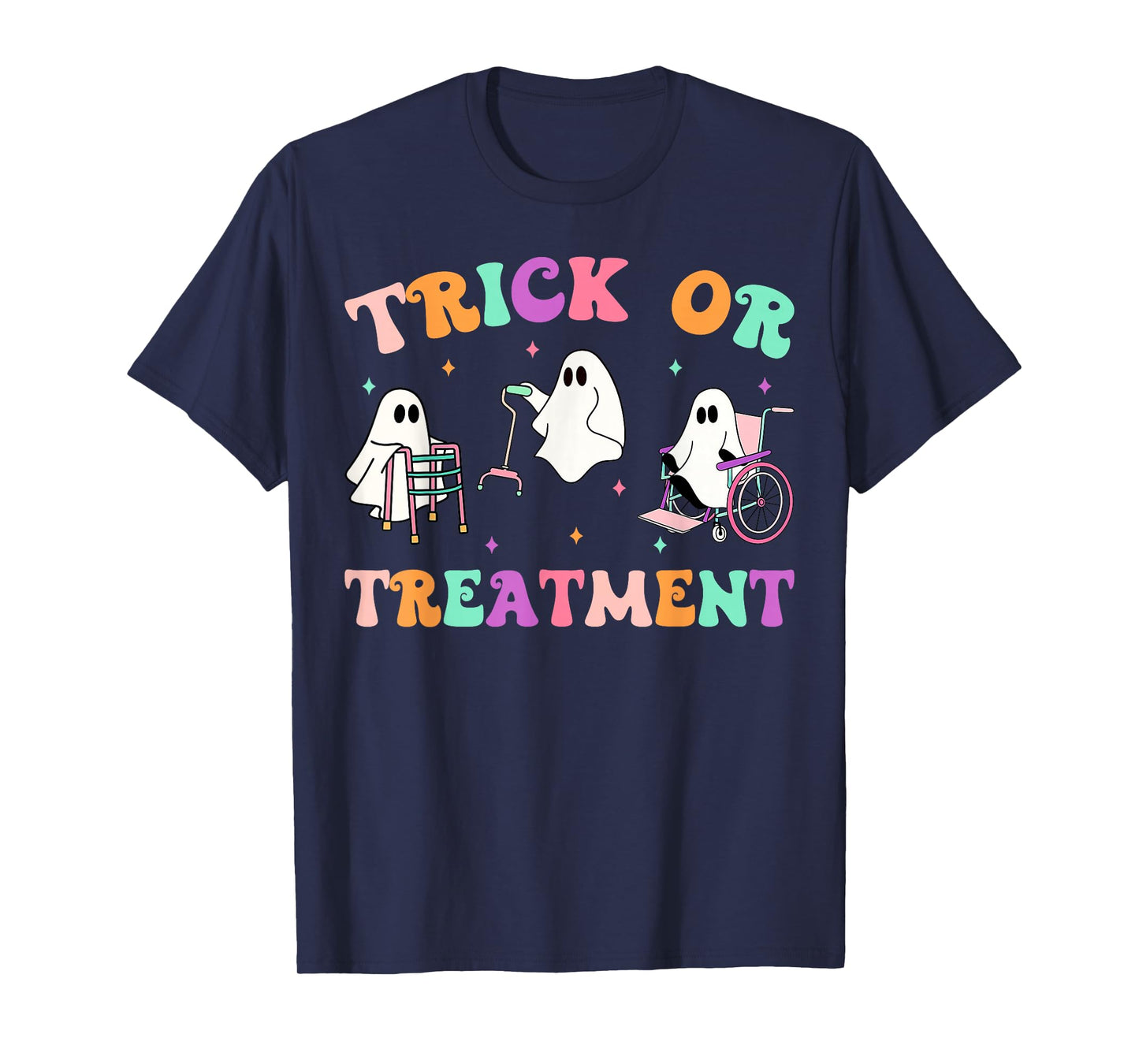 Trick Or Treatment PT Physical Therapy Ghost Halloween T-Shirt