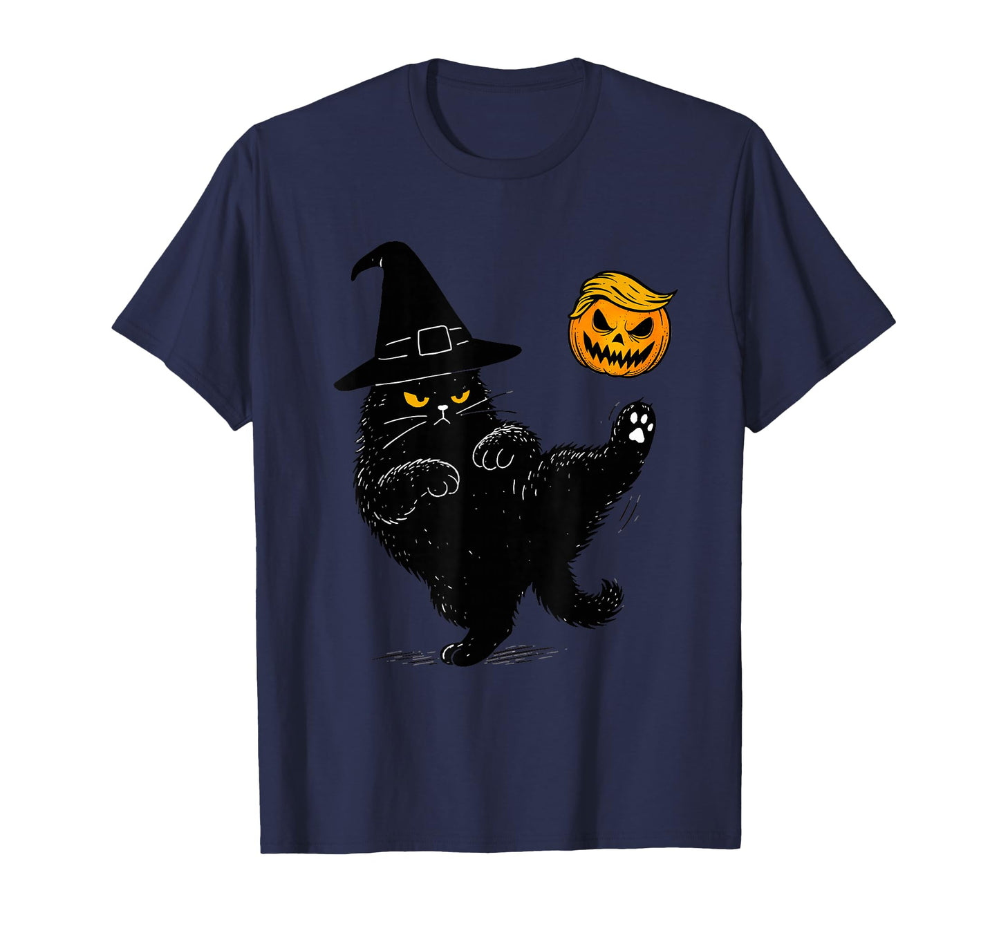 No Kings Halloween Cat T-Shirt