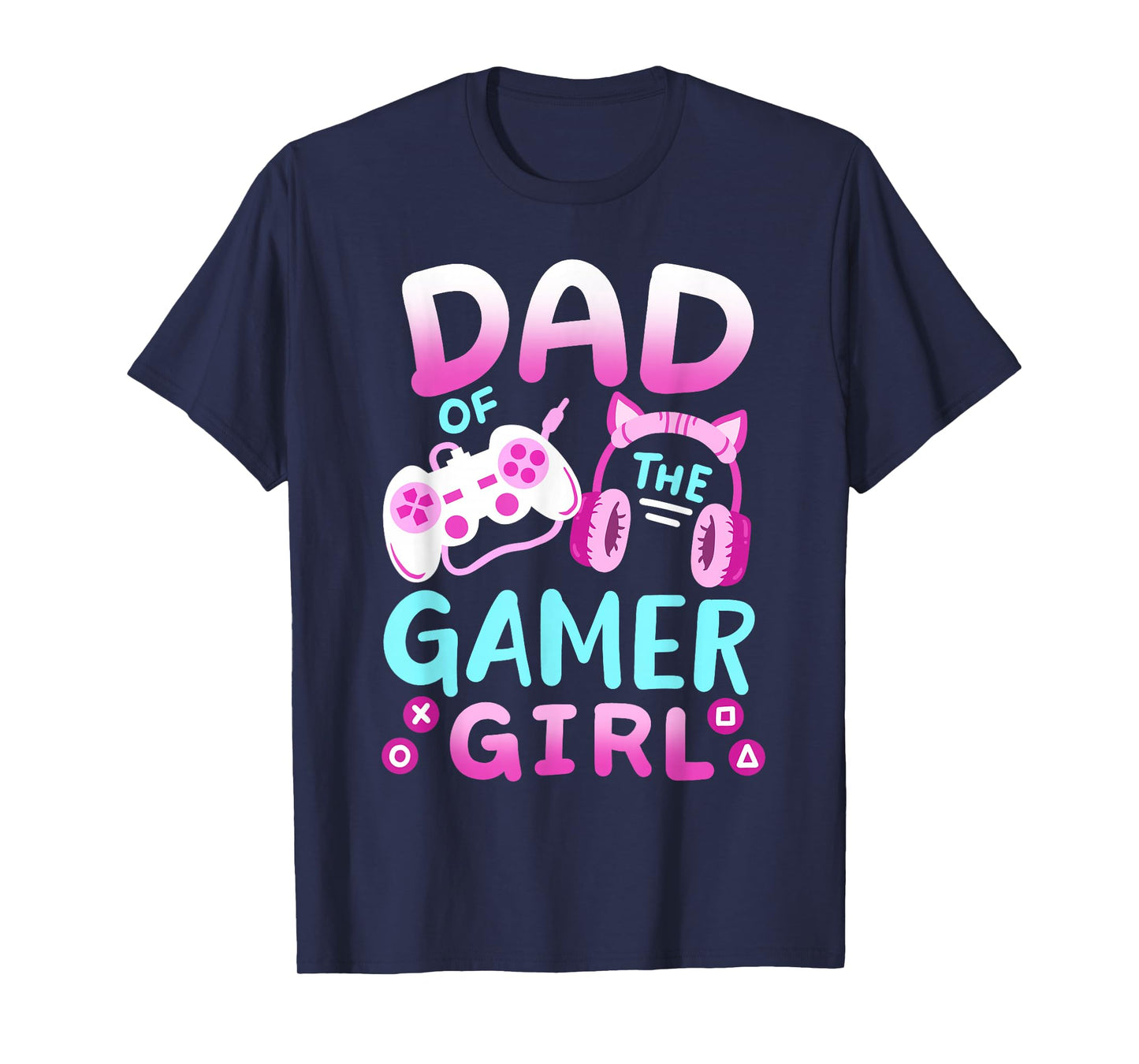 Dad of the Gamer Girl Groovy Birthday Video Game Matching T-Shirt