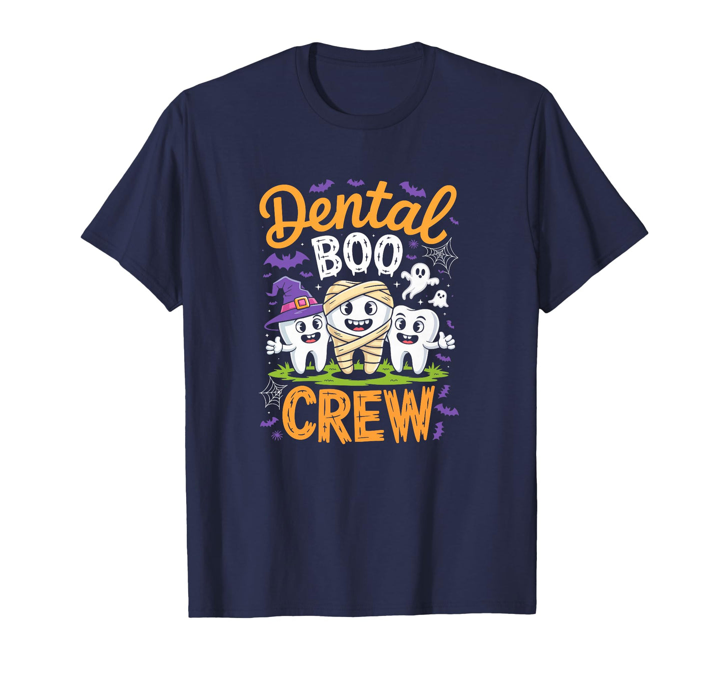 Dental Boo Crew Shirt Funny Men Women Kids Halloween Costume T-Shirt