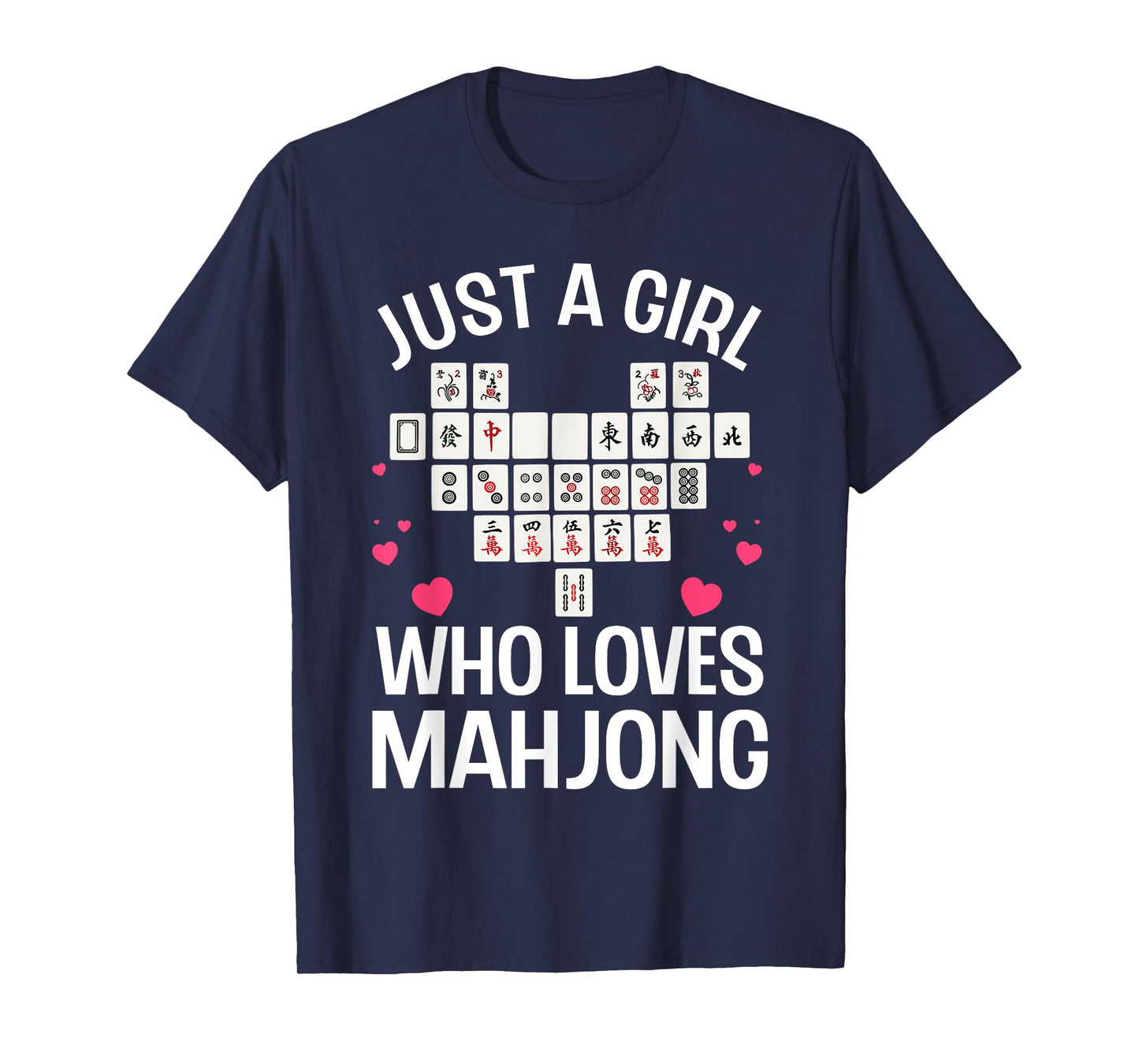 Funny Mahjong Design For Girls Women Chinese Mahjong Players T-Shirt