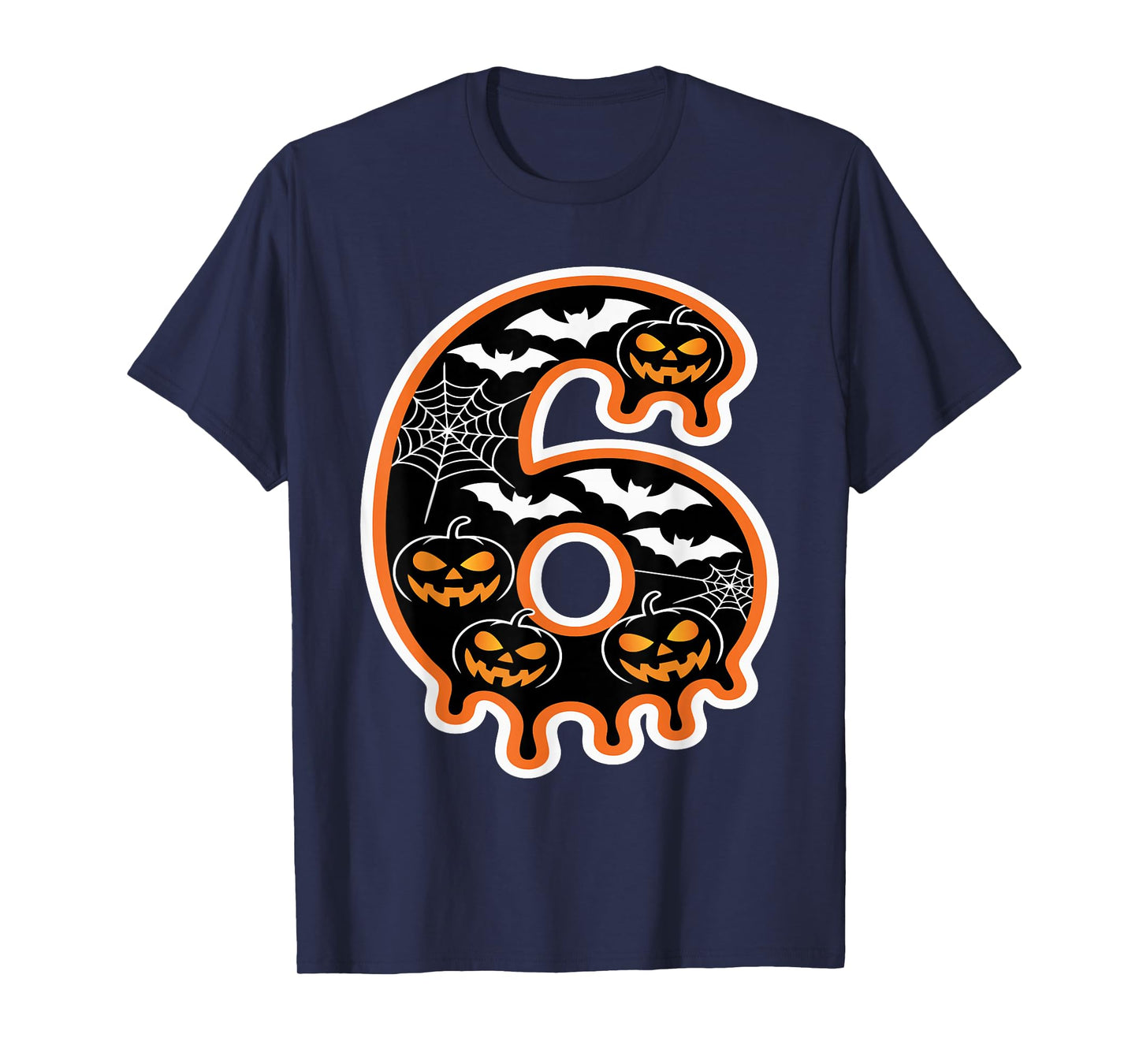 Funny Halloween Number Six Costume Couple Matching Design T-Shirt