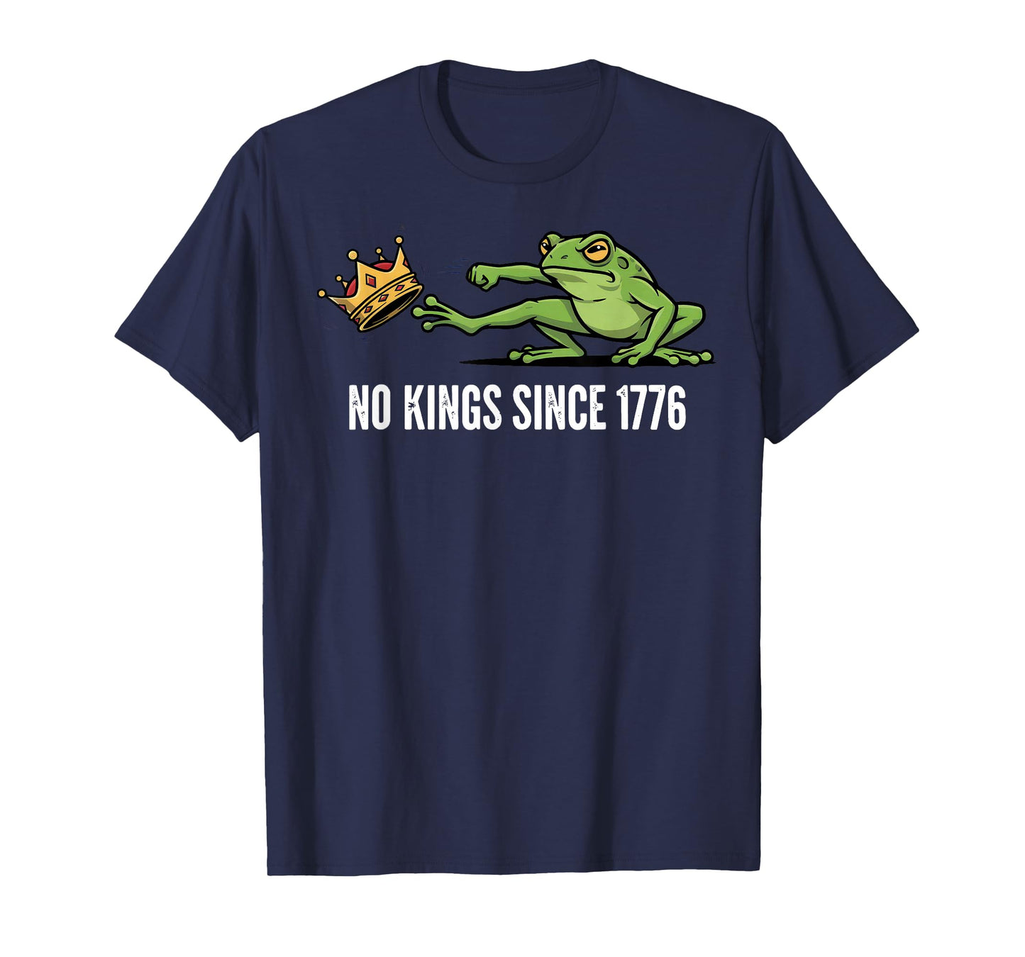 No Kings Since 1776 Portland Frog Kicking Crown T-Shirt