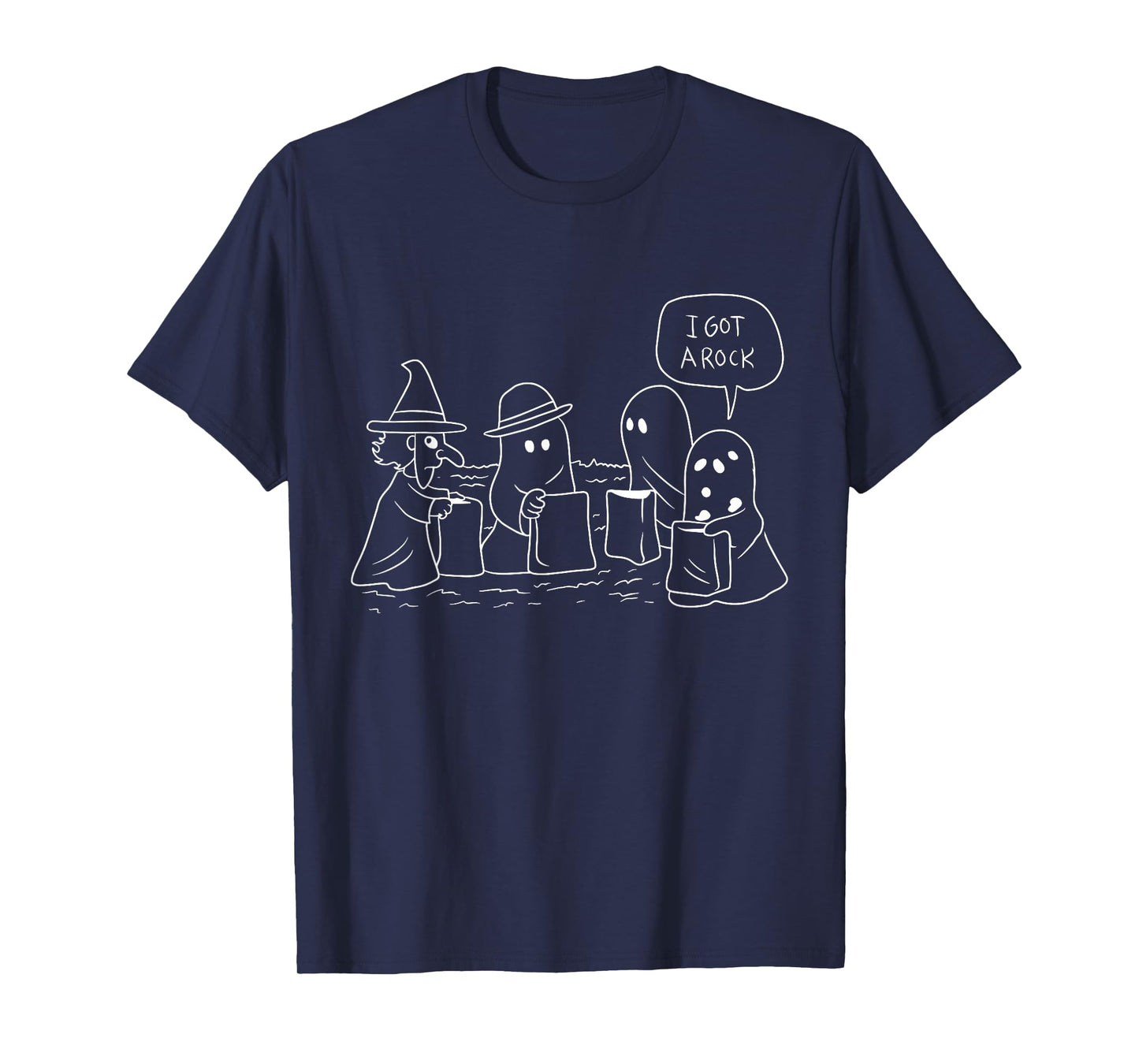 Funny Halloween Trick-or-Treating Classic Ghosts Got a Rock T-Shirt