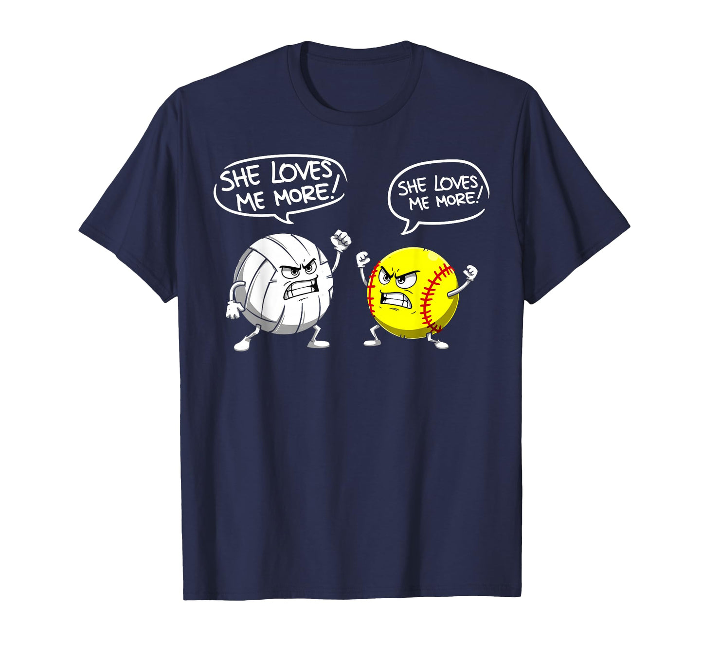 Funny Softball and Volleyball Girl Player Balls Joke Tee T-Shirt