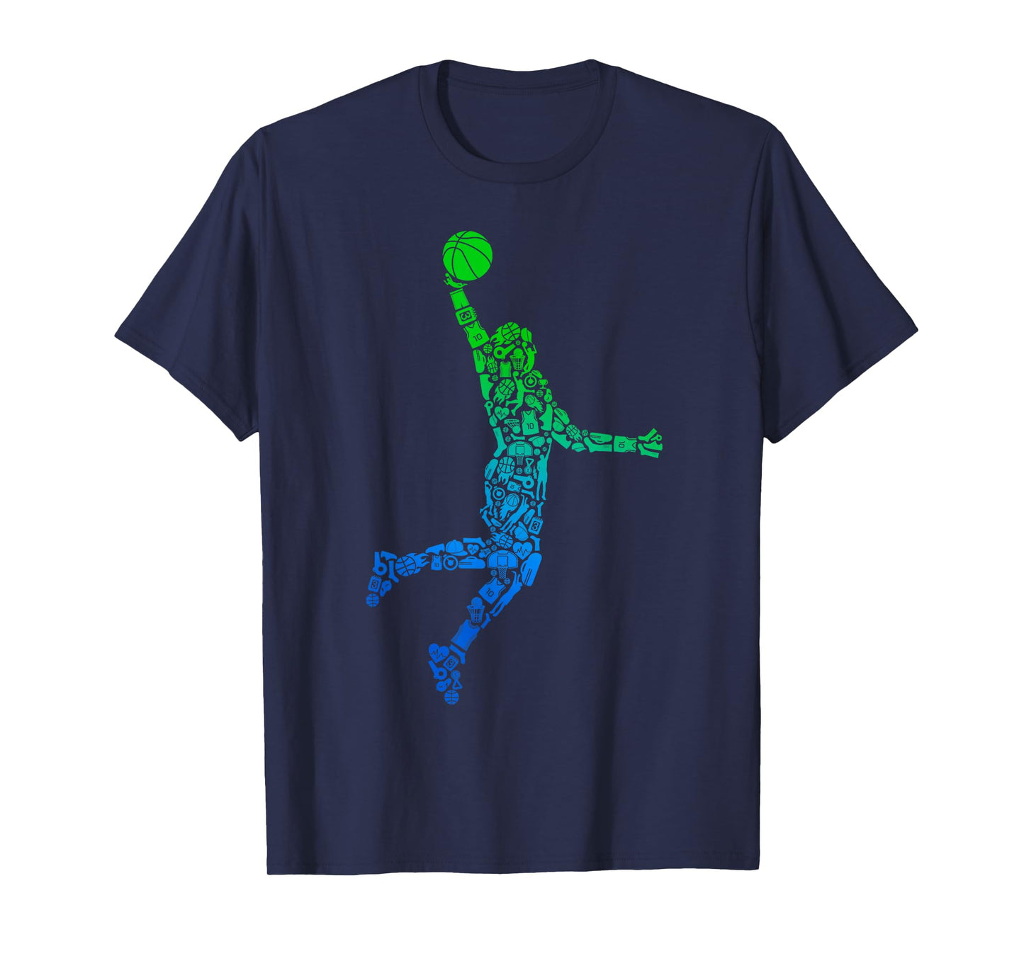Basketball Player Dunking Symbols Boys Kids Men Basketball T-Shirt