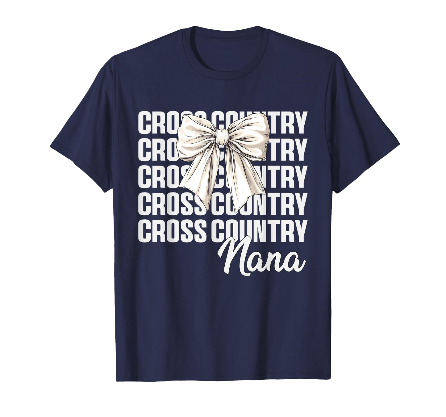 Cross Country Nana Running XC Stylish Sport Grandma Game Day T-Shirt