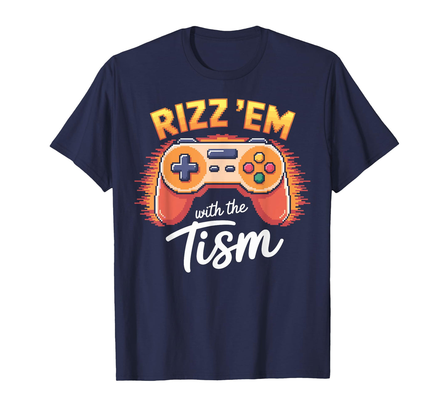 Rizz Em With The Tism Kids Video Game Autism Boy T-Shirt