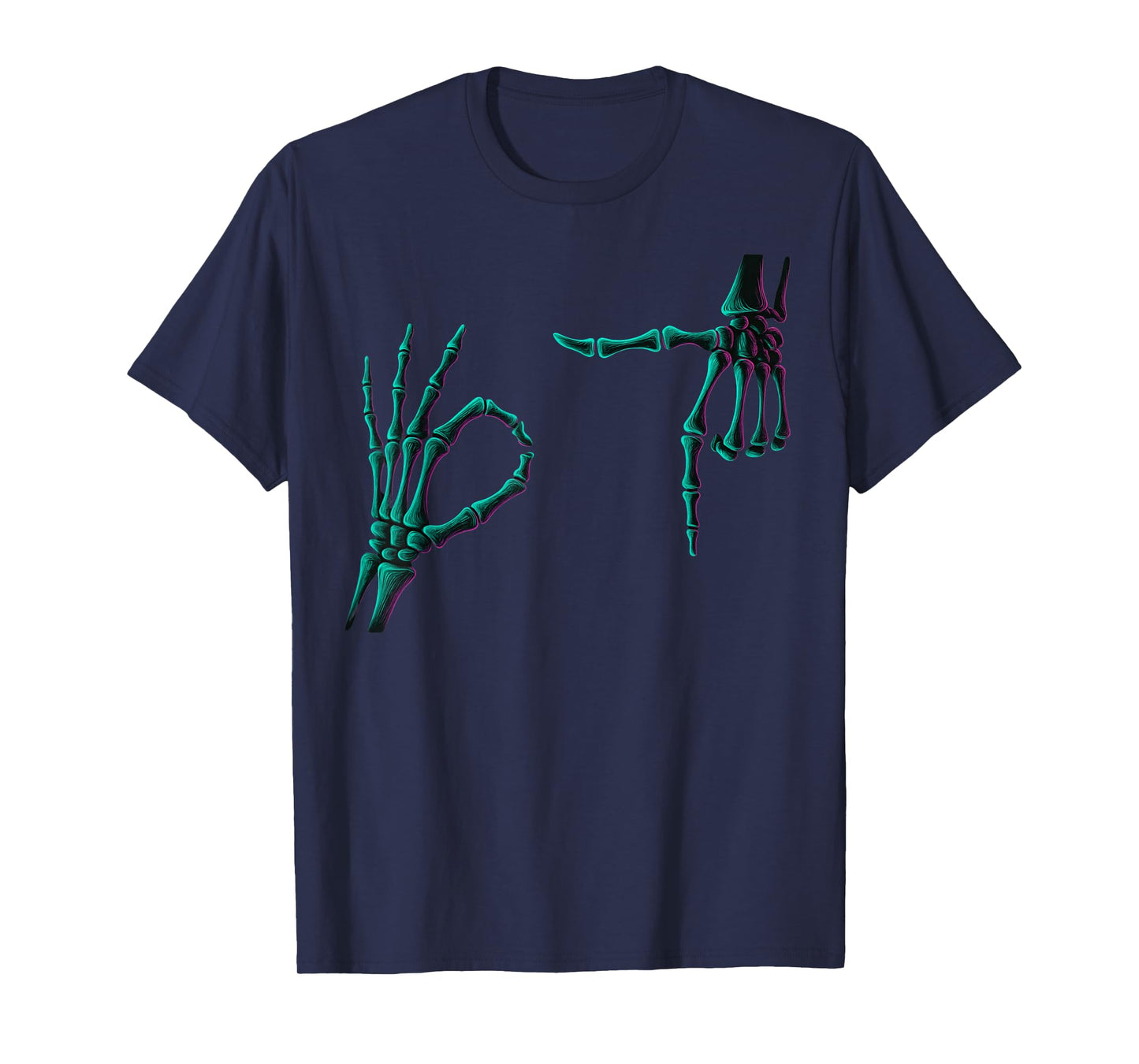 67 Meme Skeleton Hands 6 7 Halloween Six Seven Funny Meme T-Shirt