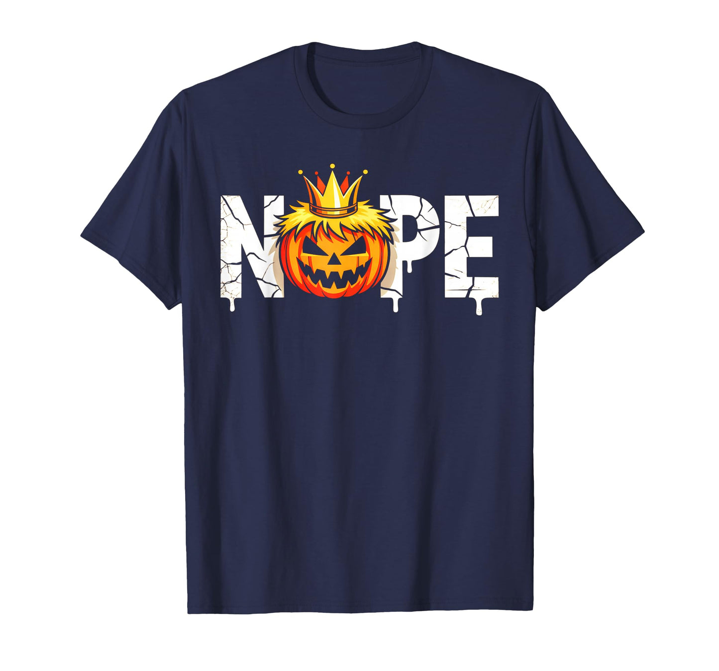 Funny No Kings Halloween 2025 Distressed USA Flag T-Shirt
