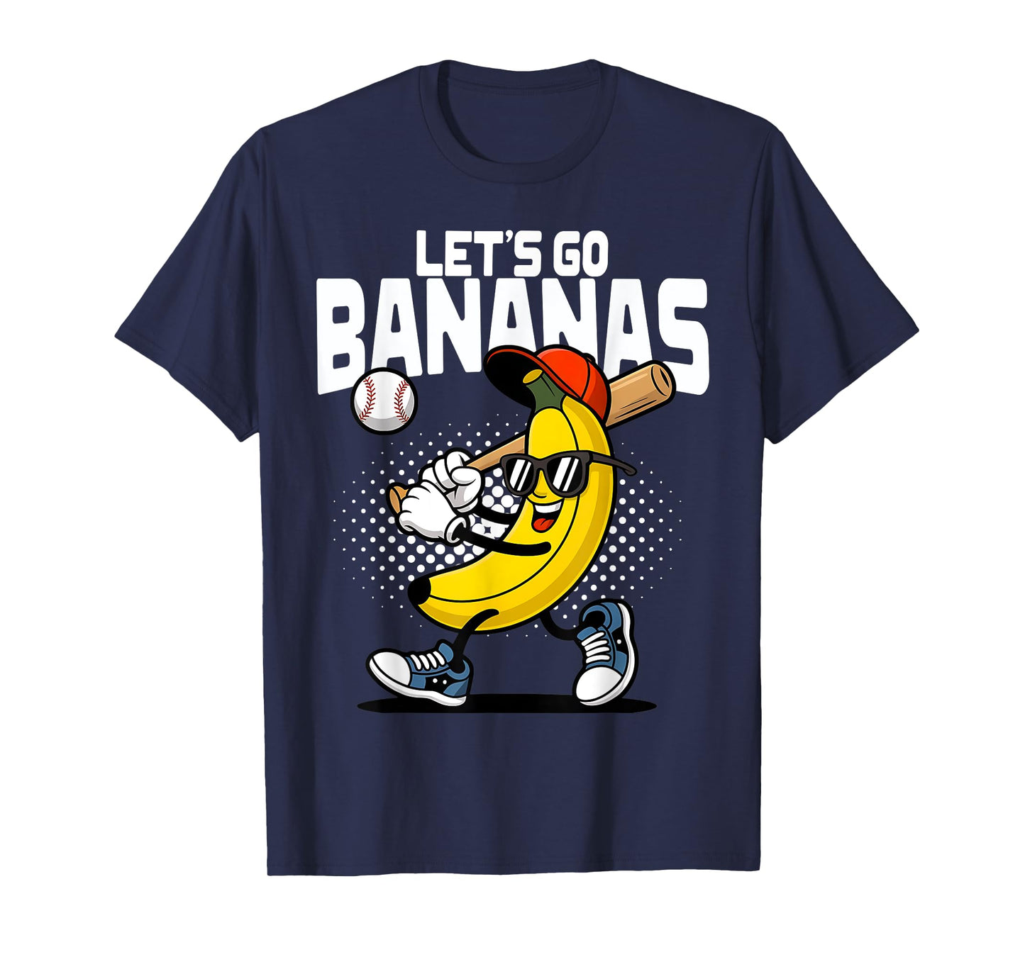 Let's Go Bananas Funny Banana Baseball Lover Banana T-Shirt