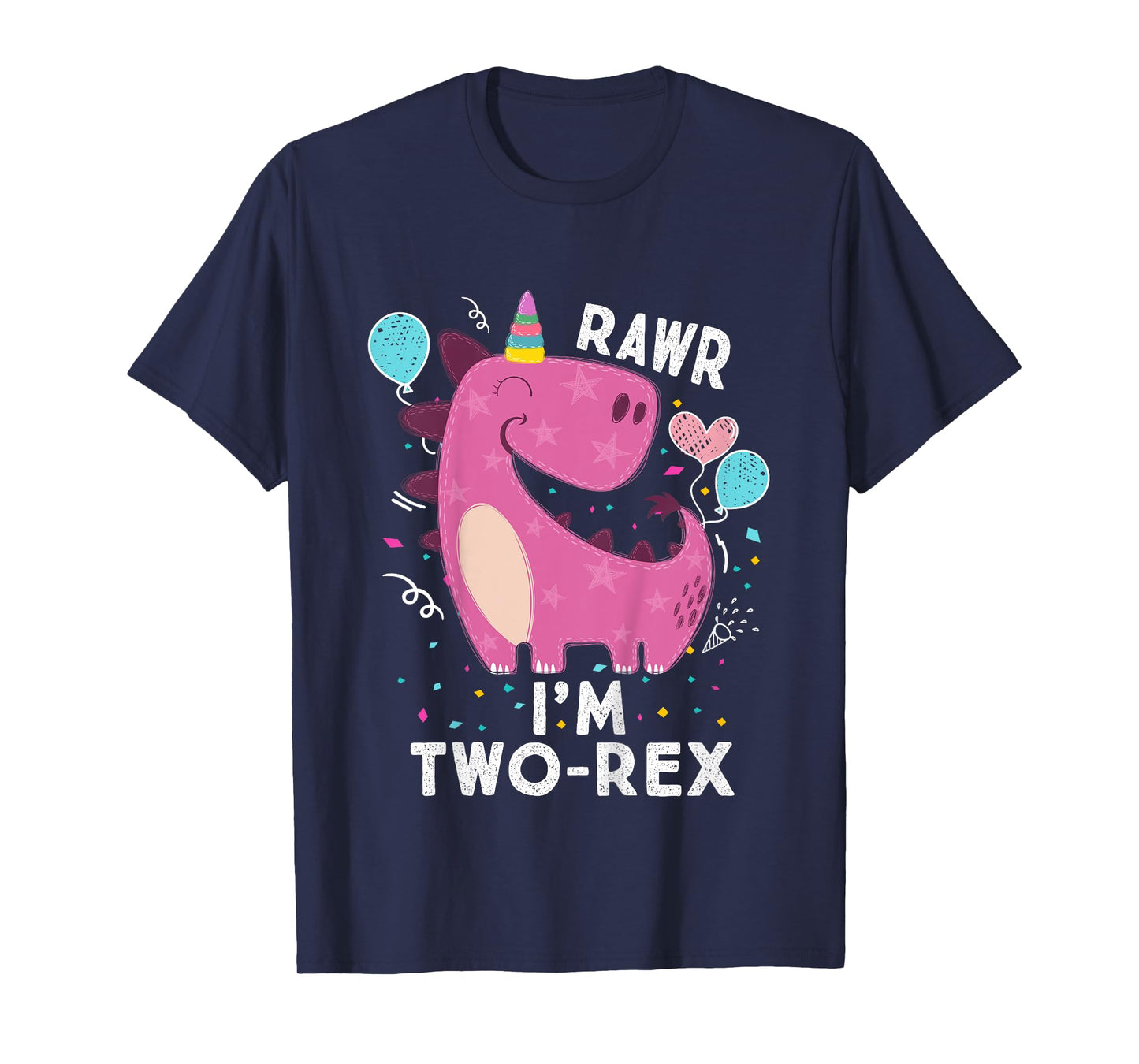 Rawr I'm Two-Rex 2nd Birthday Gifts 2 Year Old Dinosaur T-Shirt