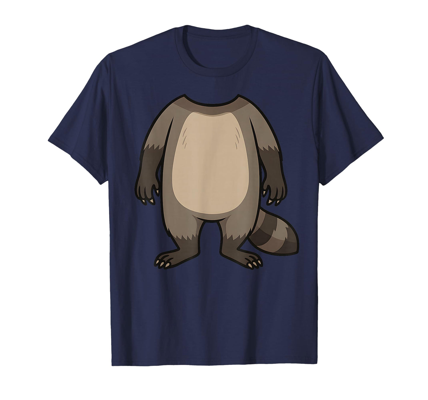 Funny Raccoon Costume Cartoon Body for Halloween Party T-Shirt