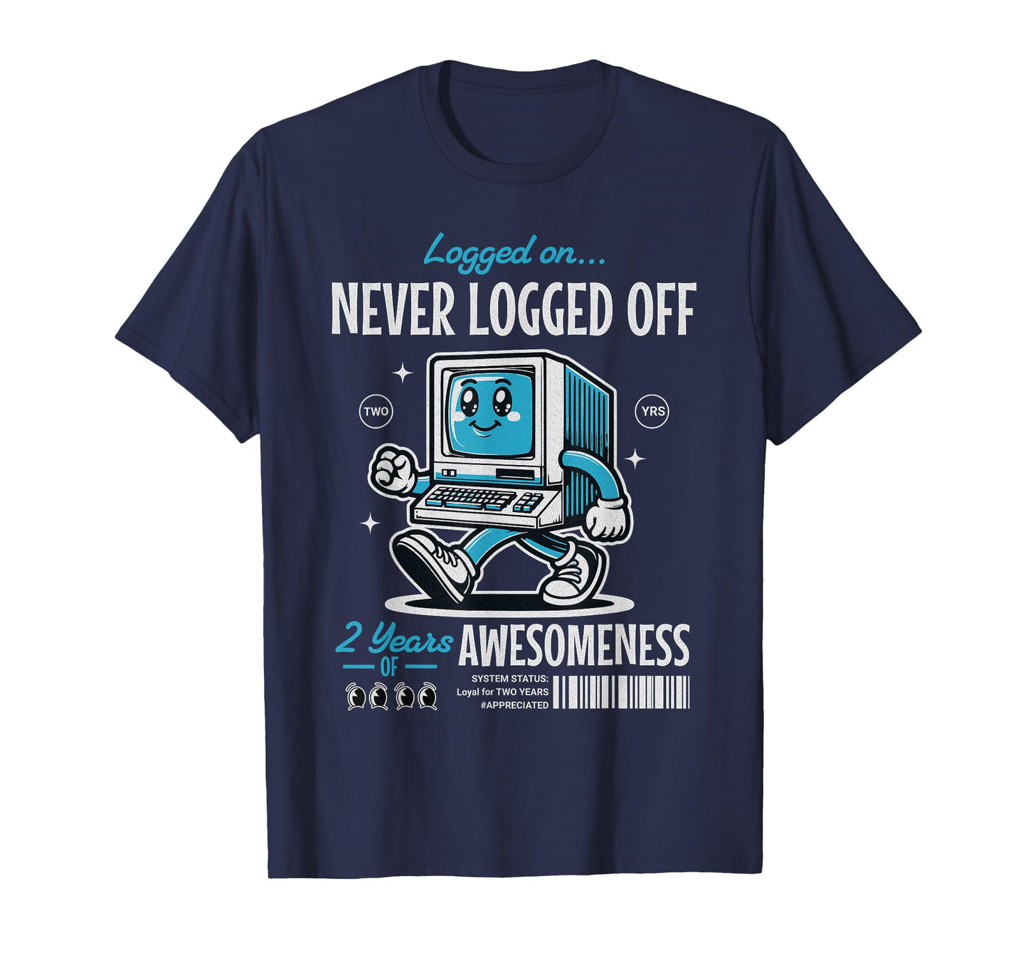 2 Year Work Anniversary Funny Computer Corporate Milestone T-Shirt