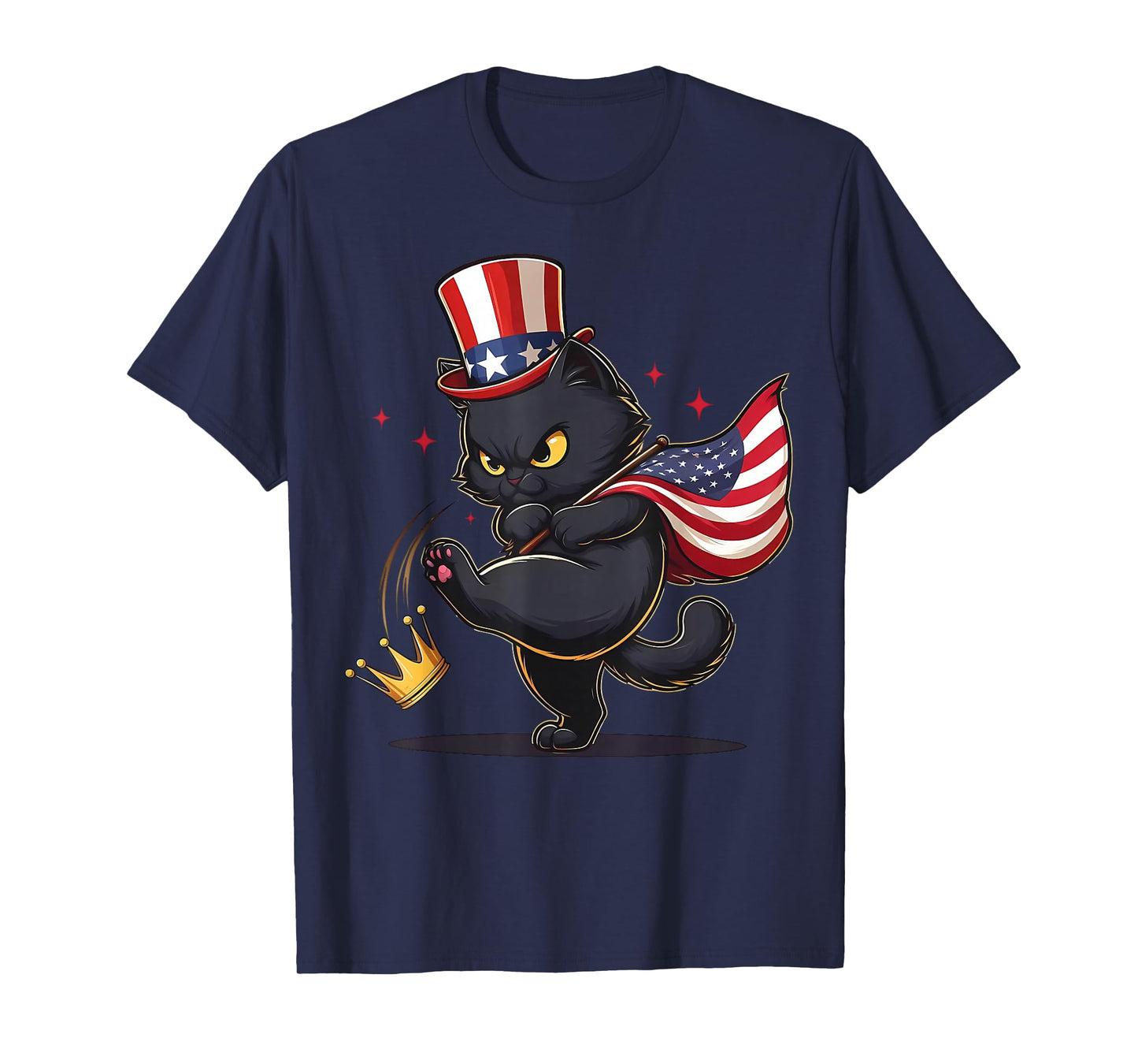 Black Cat No Kings in America T-Shirt