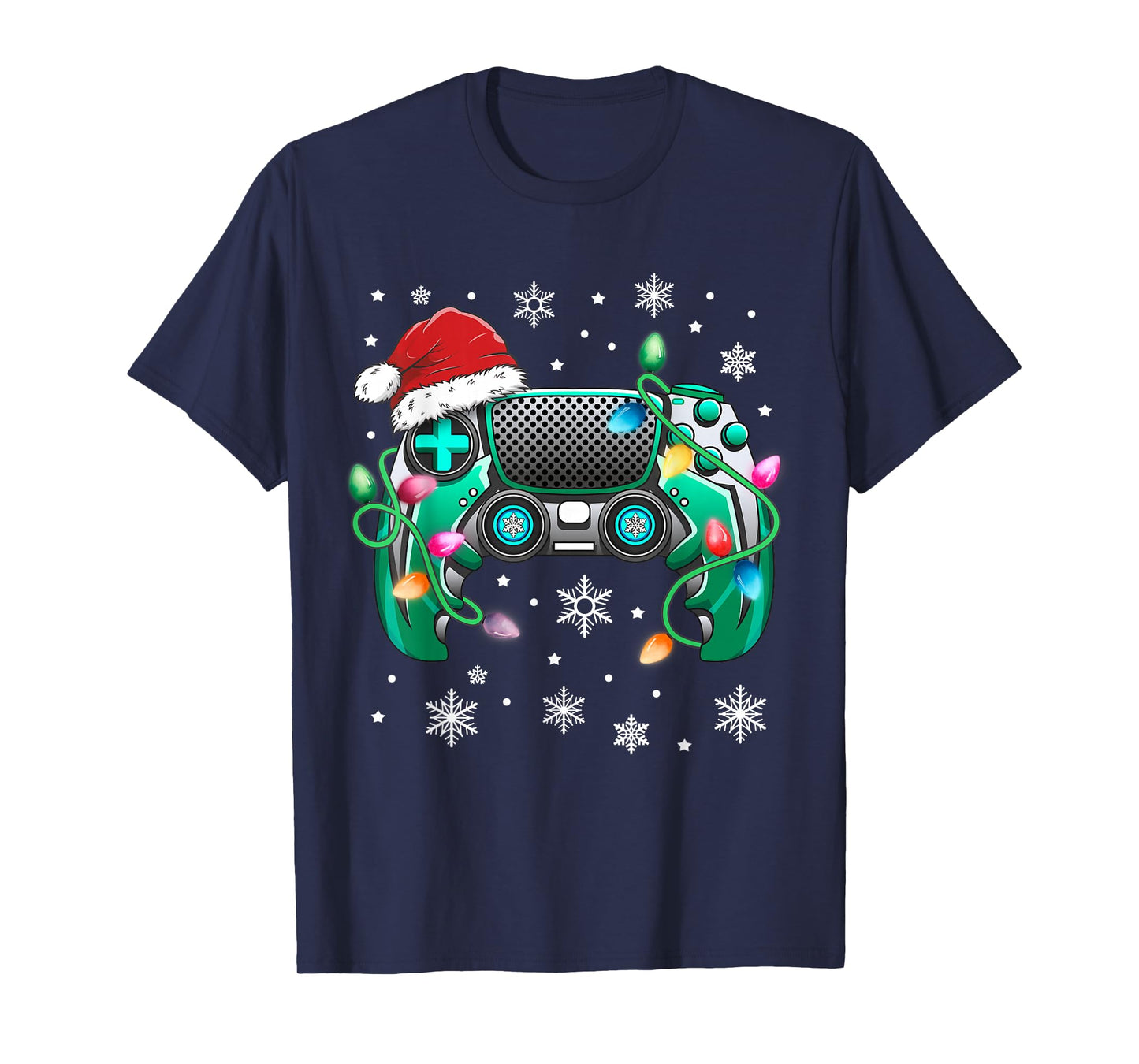 Video Game Controller Christmas Santa Hat Gamer Boys T-Shirt T-Shirt