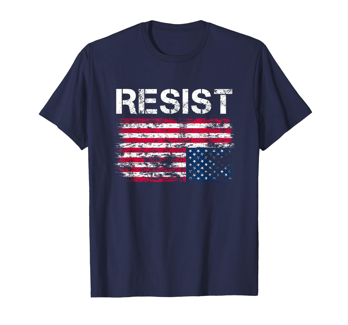 Resist American Flag Upside Down Distress Vintage T-Shirt