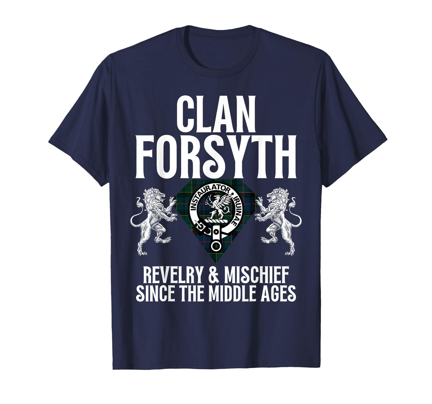 Forsyth Clan Scottish Name Coat Of Arms Tartan Family Party T-Shirt