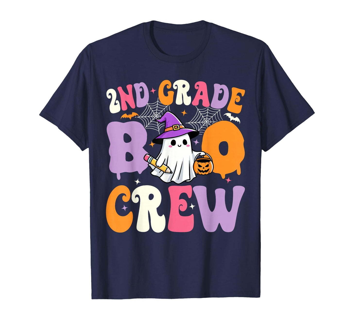 2nd Grade Boo Crew Spooky Second Grade Halloween Teacher T-Shirt