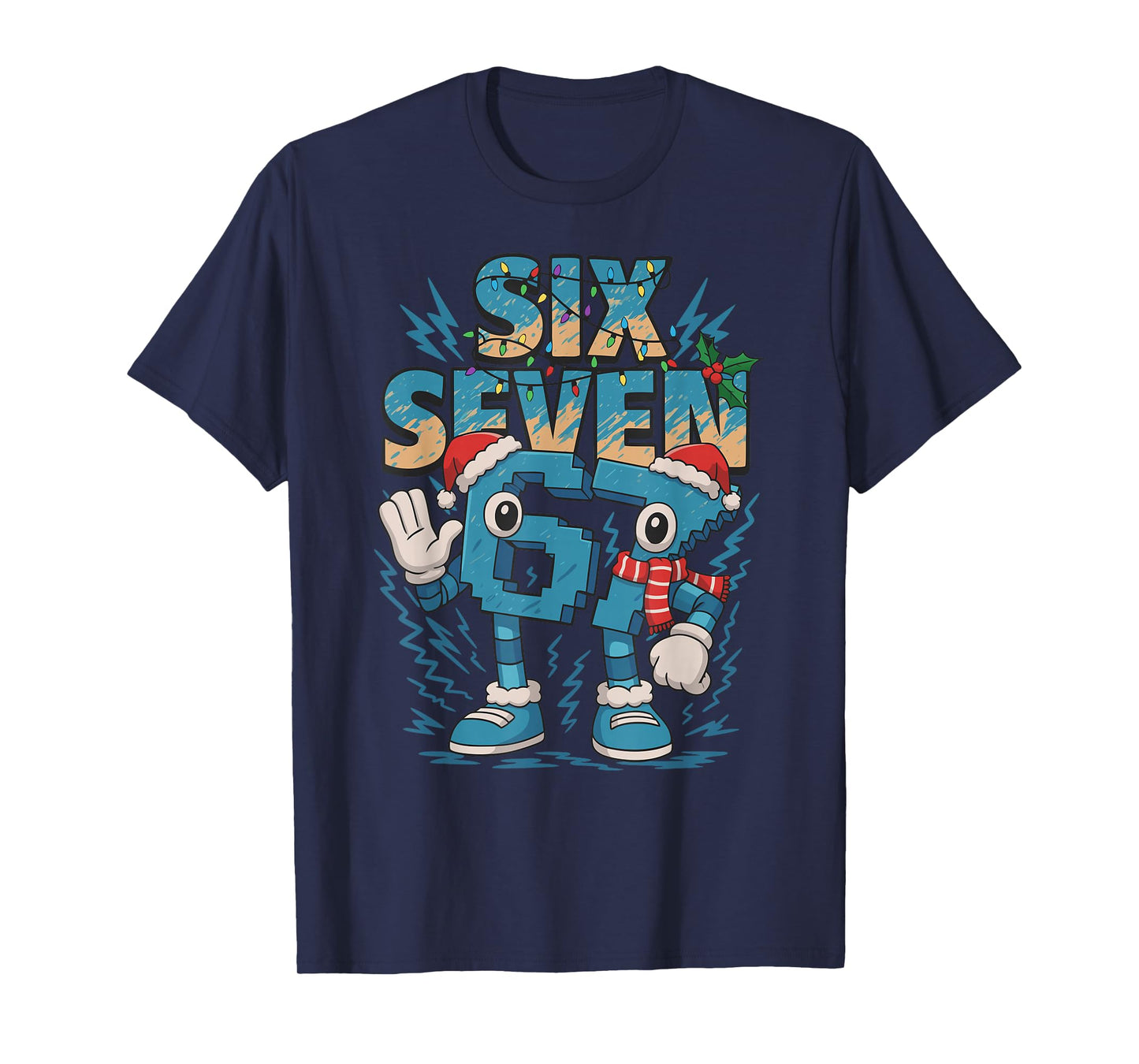 Kids Meme 67 Six Seven 6 7 Italian Brainrot Christmas T-Shirt