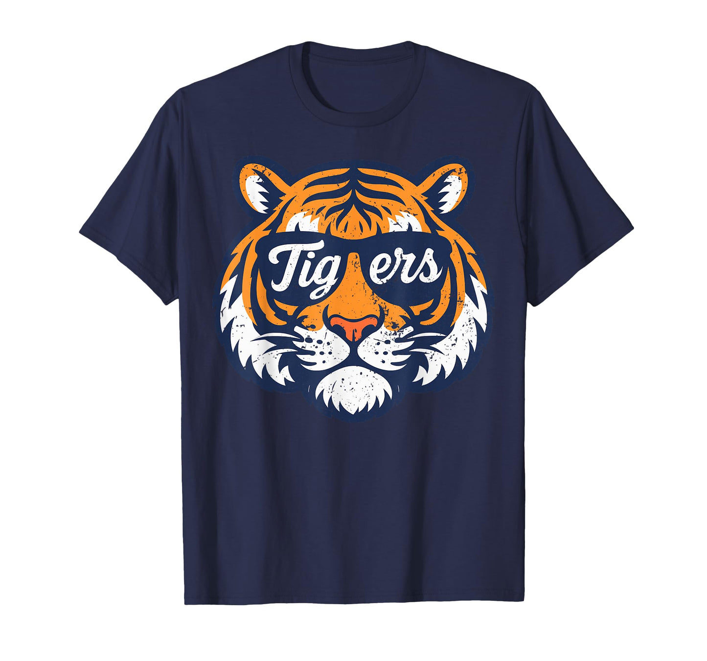 Vintage Tiger Wearing Sunglasses Retro Graphic Tee Tiger T-Shirt