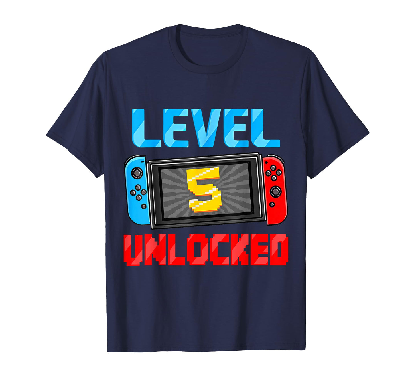 Level 5 Unlocked Gamer 5th Birthday Gift Video Game Boys T-Shirt