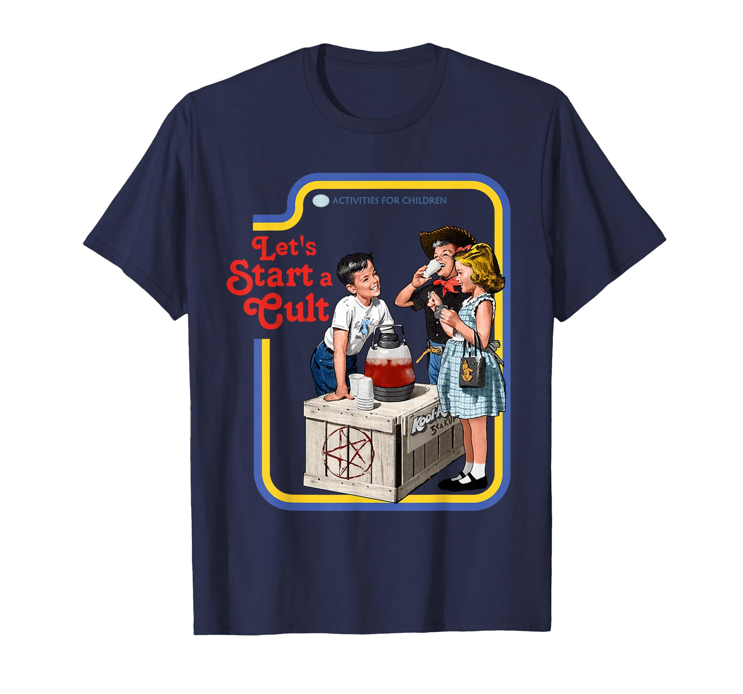 Vintage Cult Classic Fit T-Shirt: Round Neck, Short Sleeve, Black Cotton-Polyester Blend