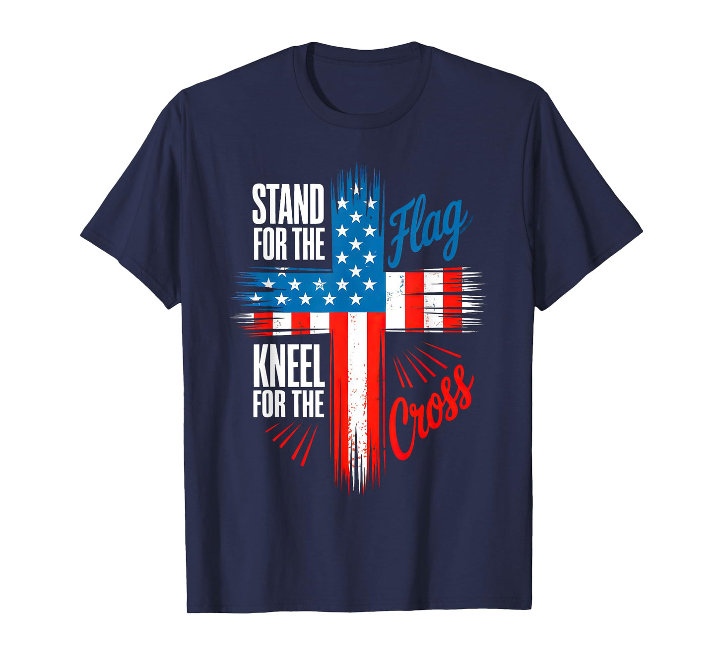USA Flag Religious Quote 4th of July Christian Faith Patriot T-Shirt
