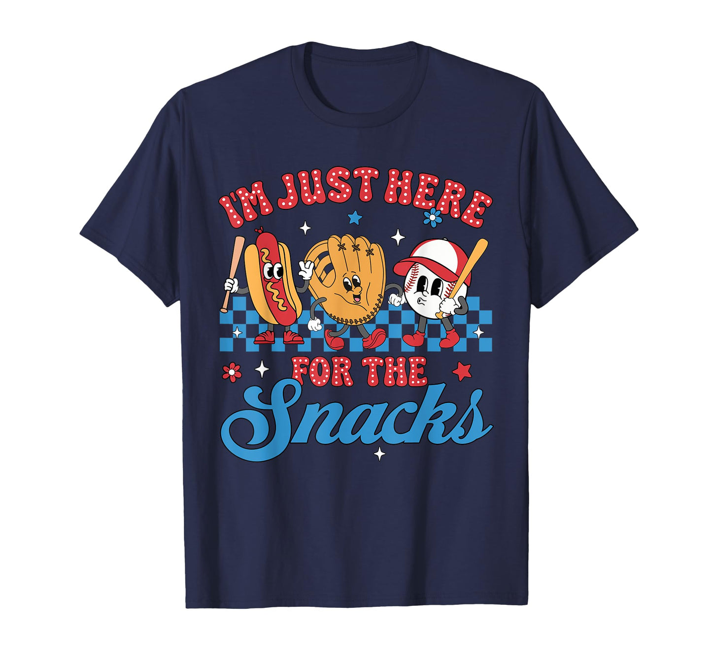 Im Just Here For The Snack Baseball Sister Toddler Girl Kids T-Shirt