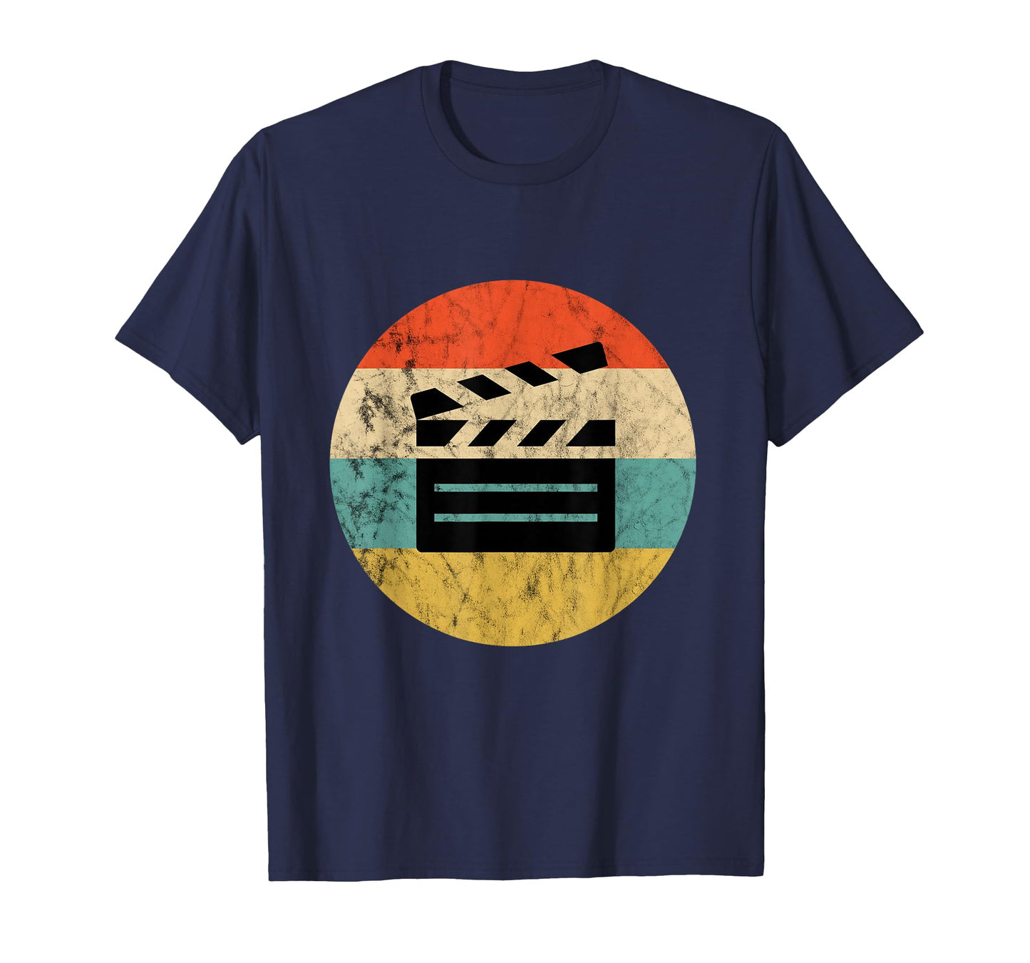 Filmmaker Clapboard Film Director Lover Retro Vintage Sunset T-Shirt