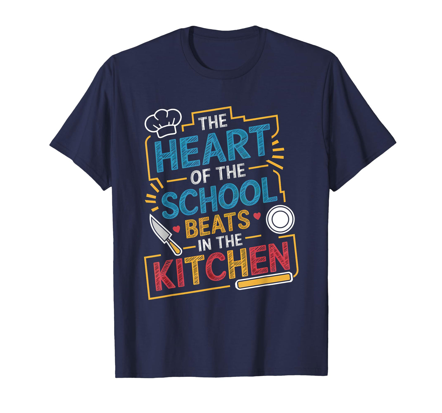 Lunch Hero Squad a Cafeteria Chalkboard School lunch hero T-Shirt