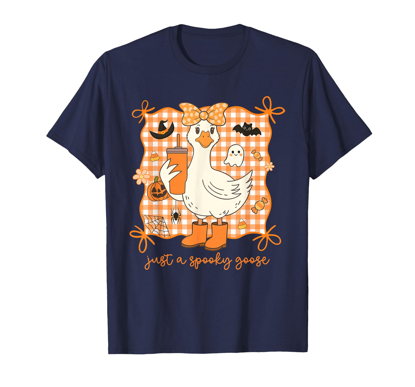 Just A Spooky Goose Halloween Silly Goose Funny Halloween T-Shirt