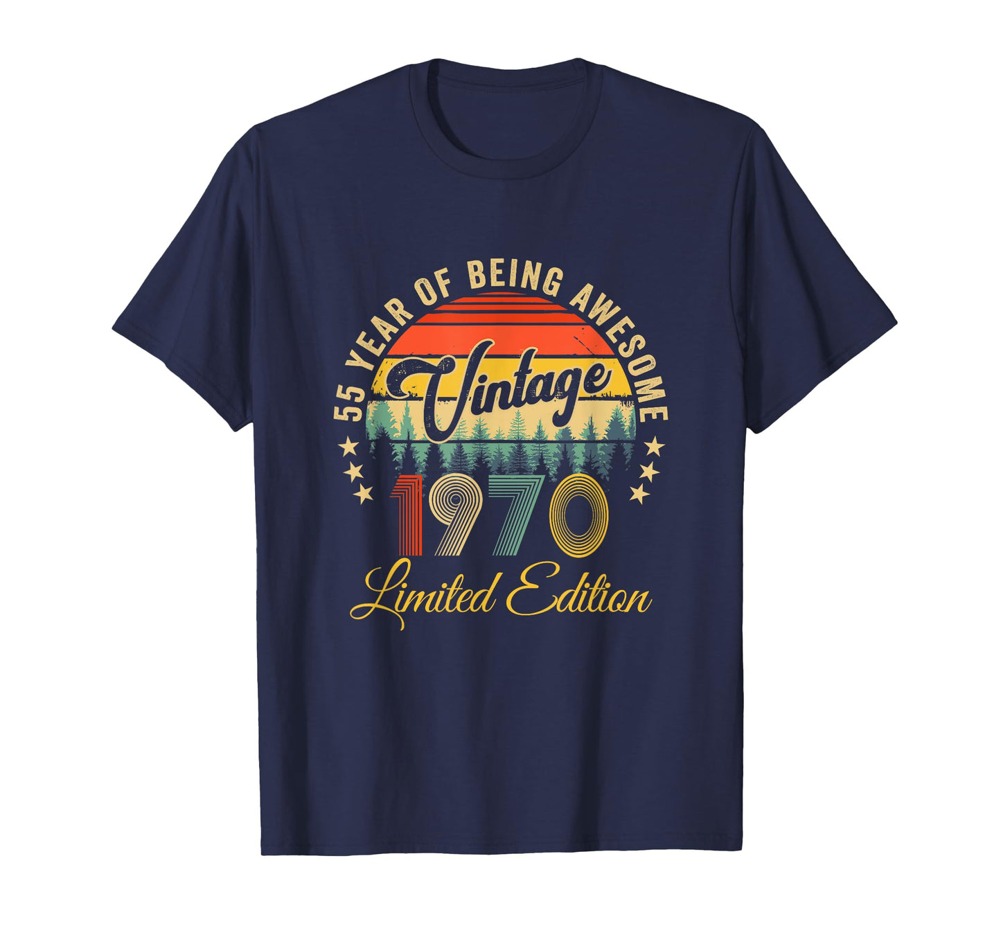 Vintage 1970 Limited Edition 55 Year Old 55Th Birthday T-Shirt