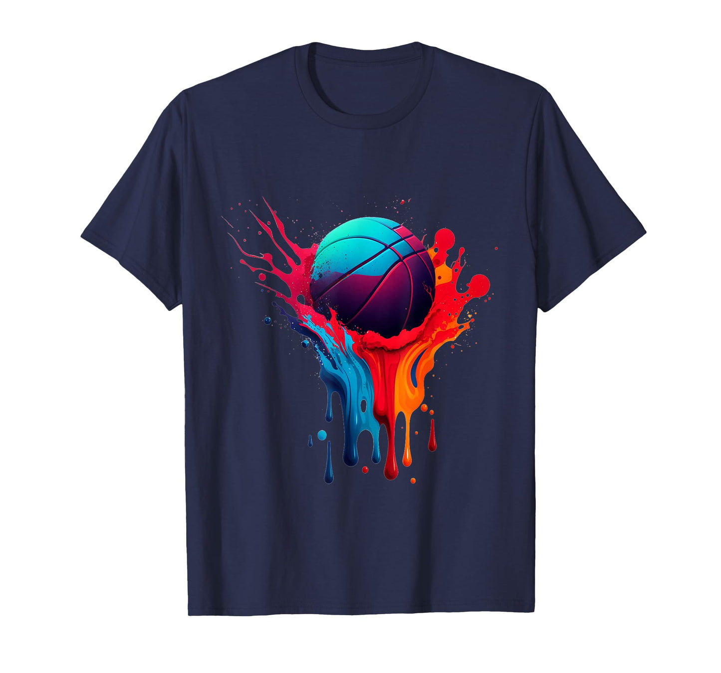 Basketball Splash Basketball Splatter Paint Bball Player T-Shirt