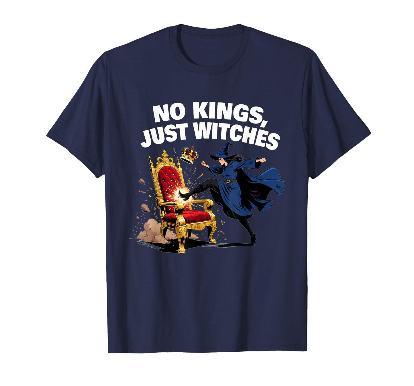 No Kings Just Witches Funny Witchcore Halloween Art T-Shirt