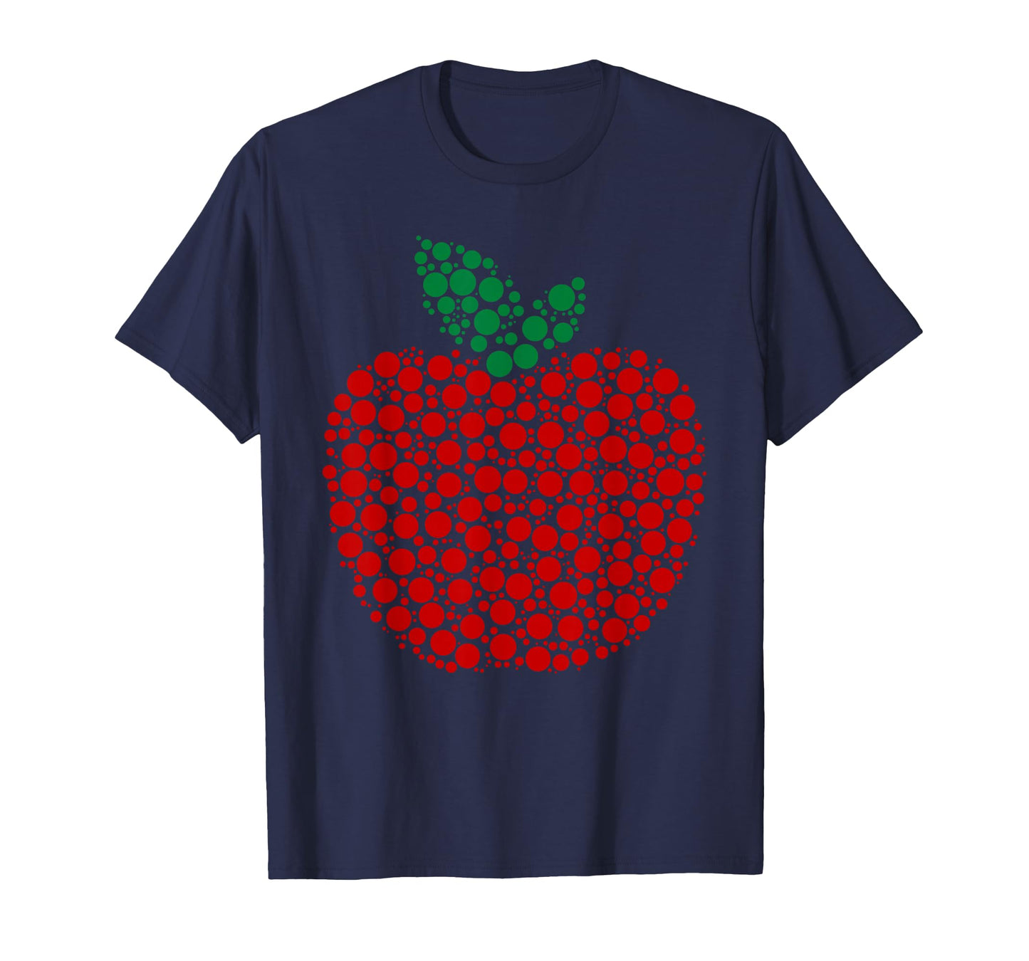 Apple Dot Pattern Art Teacher Appreciation Men Women Humor T-Shirt