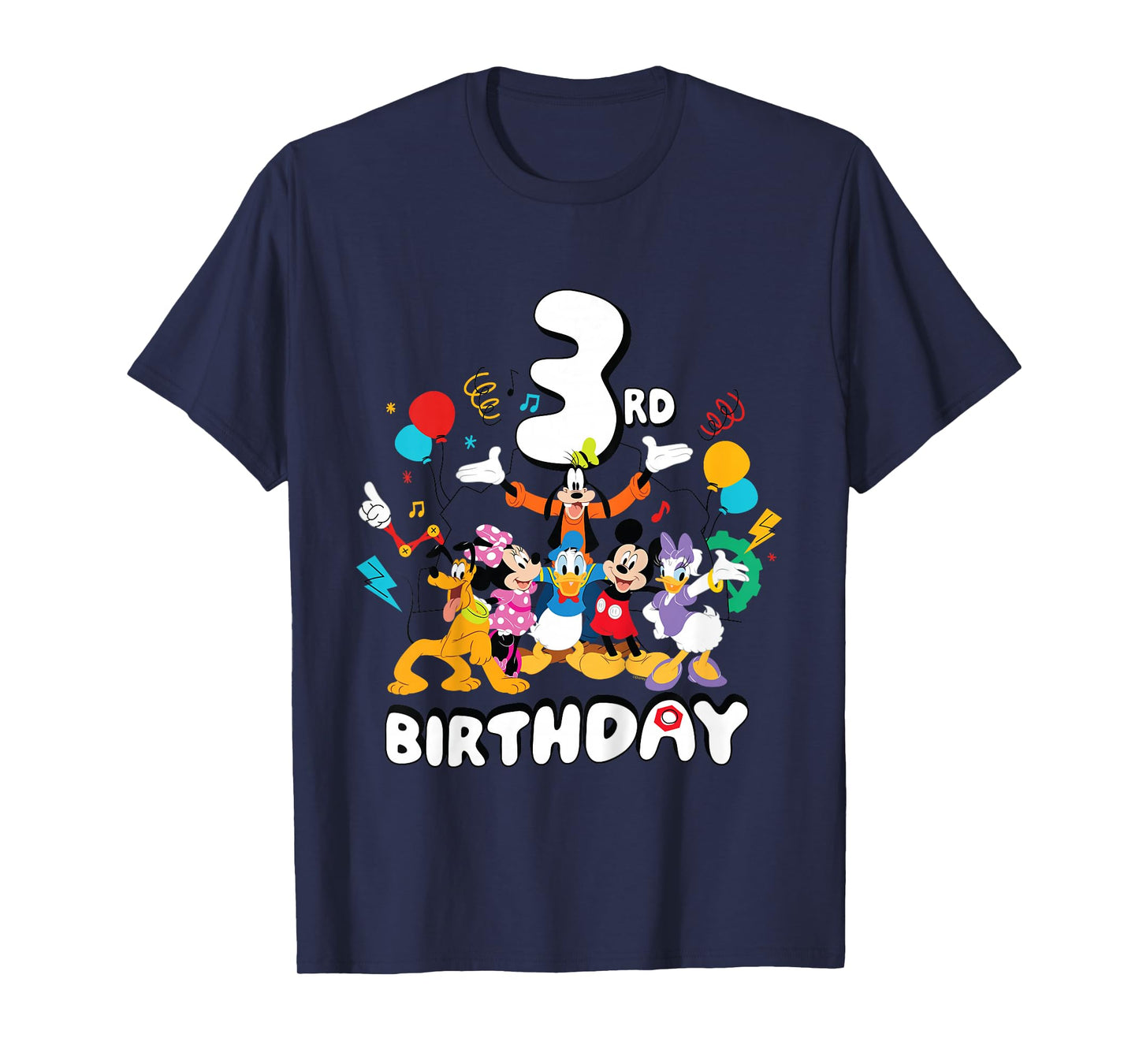Disney Jr. Mickey & Friends Third 3rd Birthday Party Gift T-Shirt