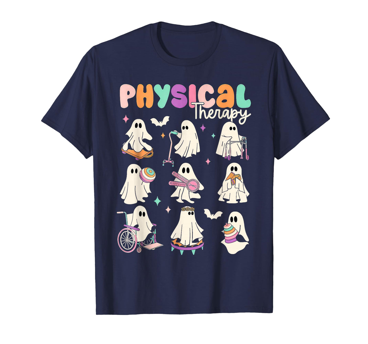 Cute Ghost Physical Therapy PT Physical Therapist Halloween T-Shirt
