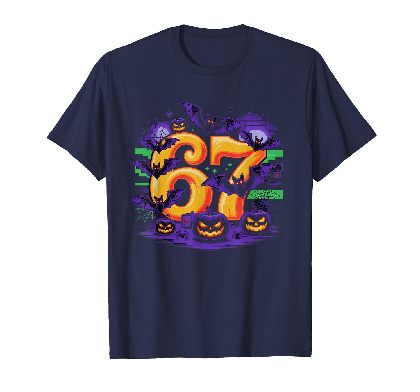 Number 6 Funny Meme Saying 6 7 Six Seven Halloween Costume T-Shirt