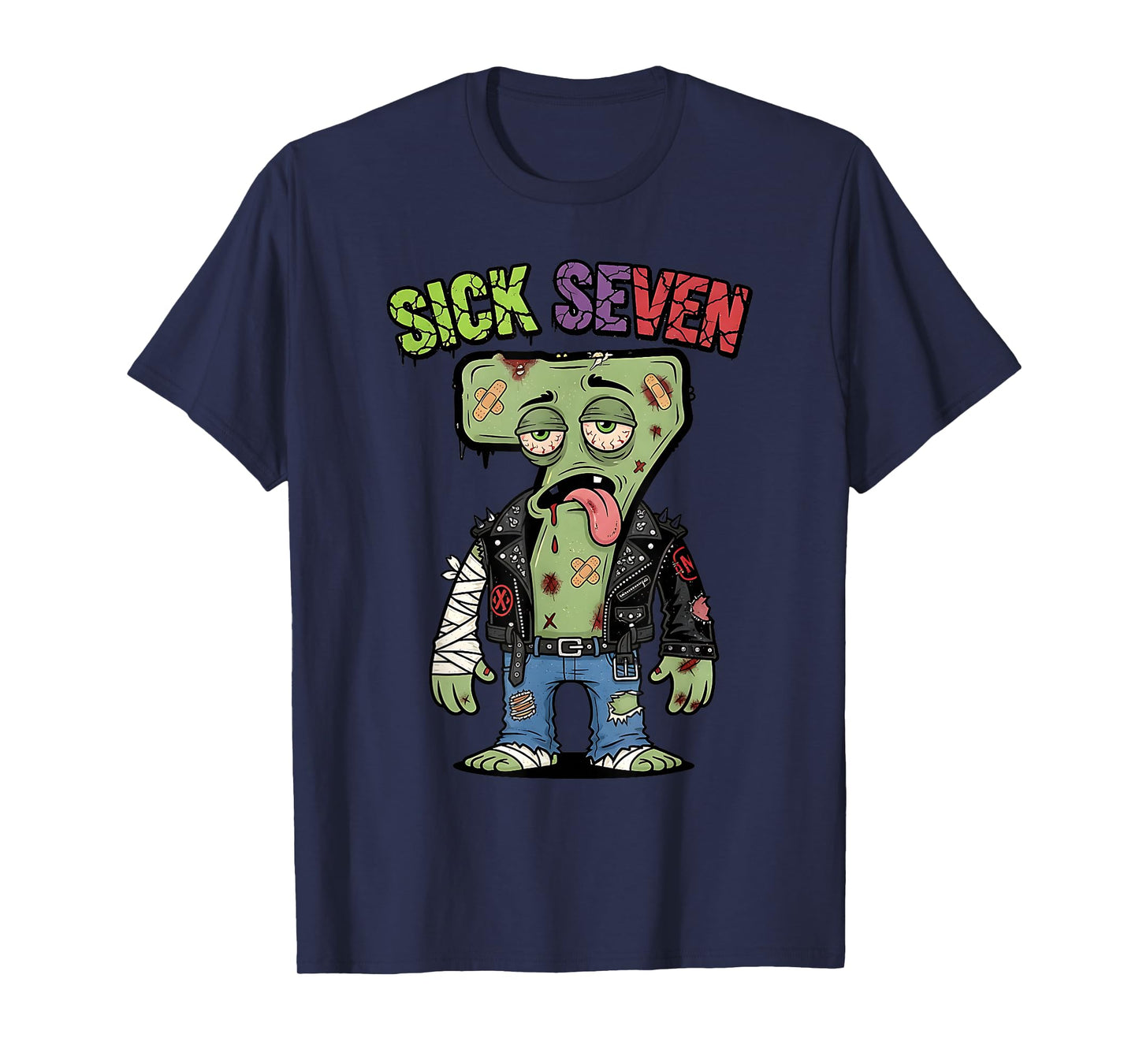 67 Funny Zombie Six Seven Humor Meme Brainrot Sick Seven T-Shirt