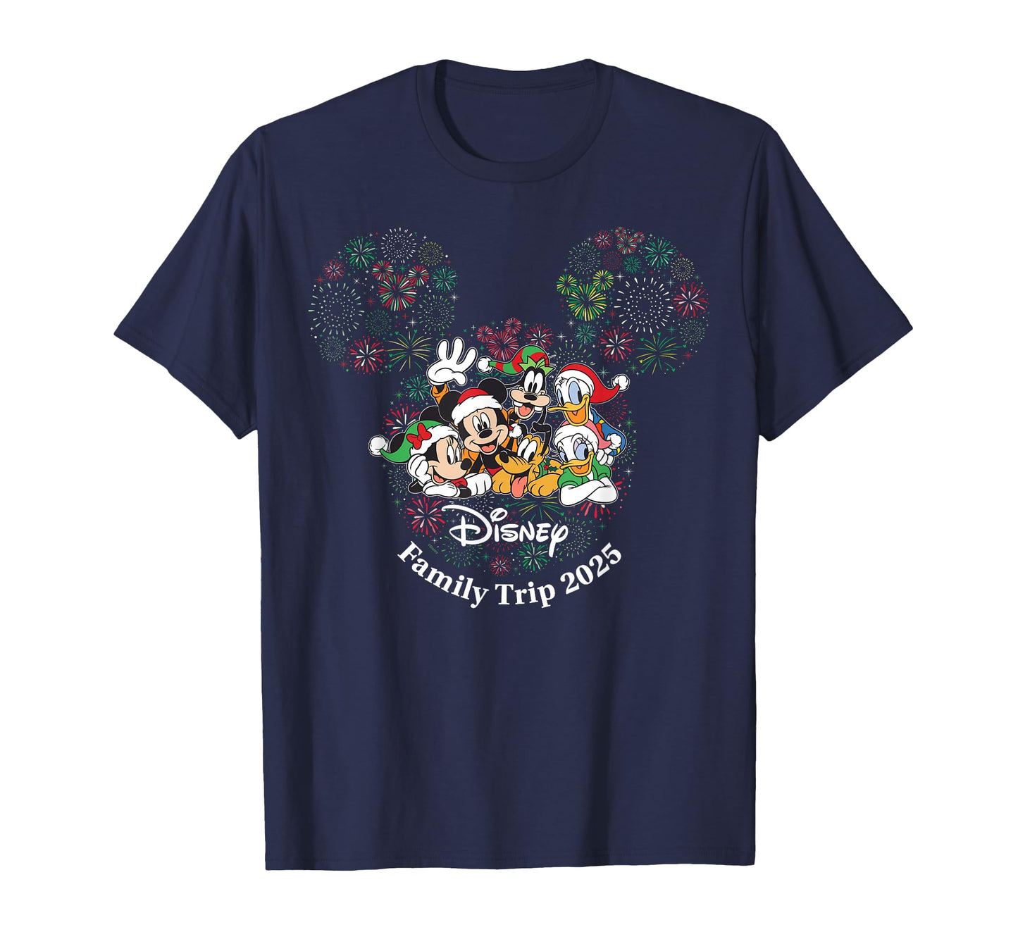 Disney Mickey & Friends Holiday Fireworks Family Trip 2025 T-Shirt