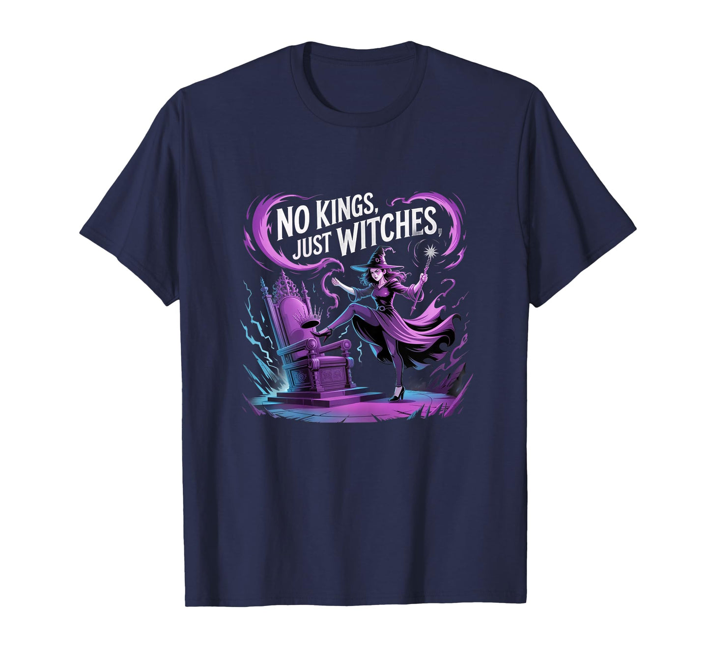 No Kings Just Witches Funny Witchcore Halloween T-Shirt