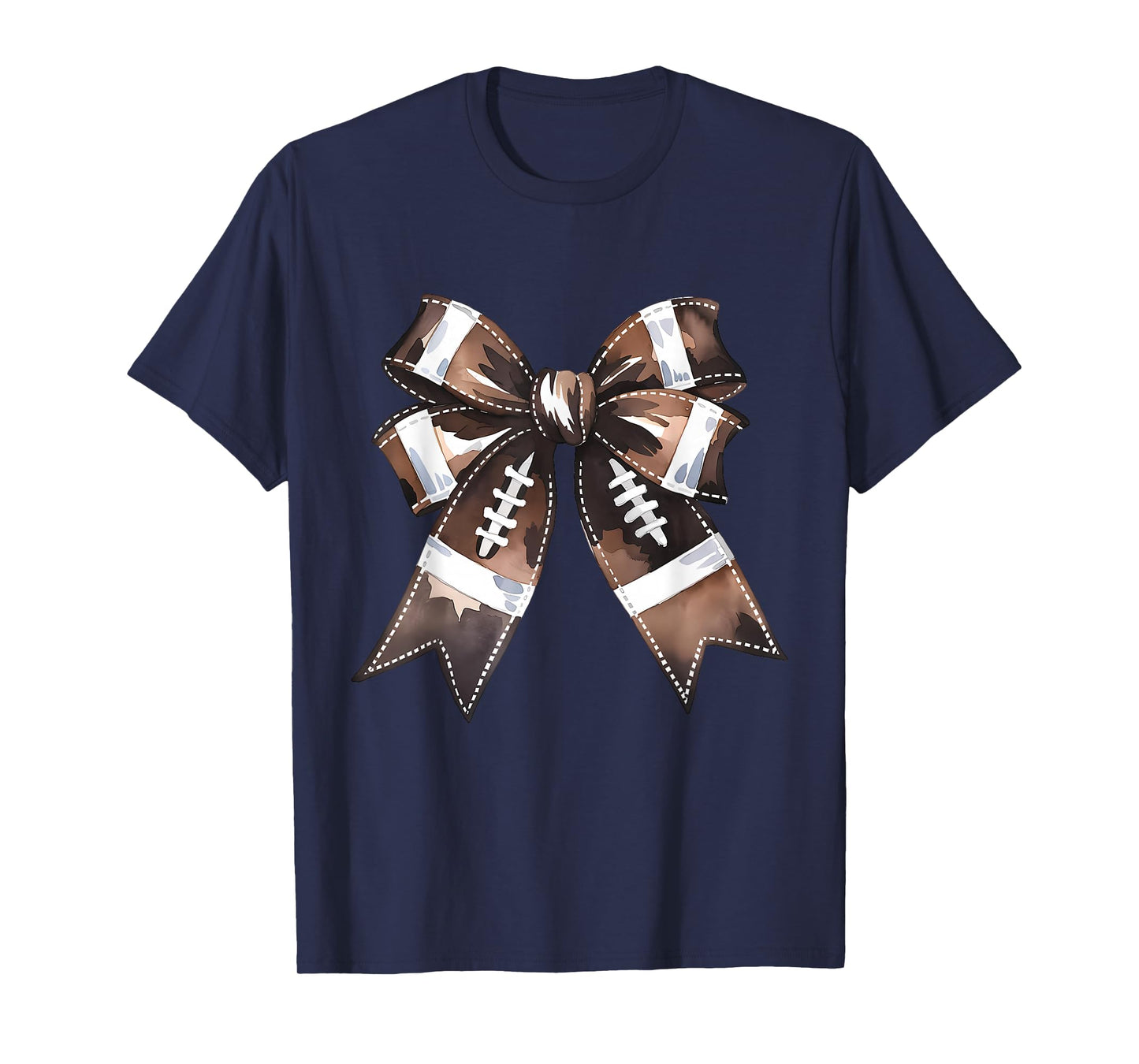 American Football Coquette Bow Cute Football Game T-Shirt