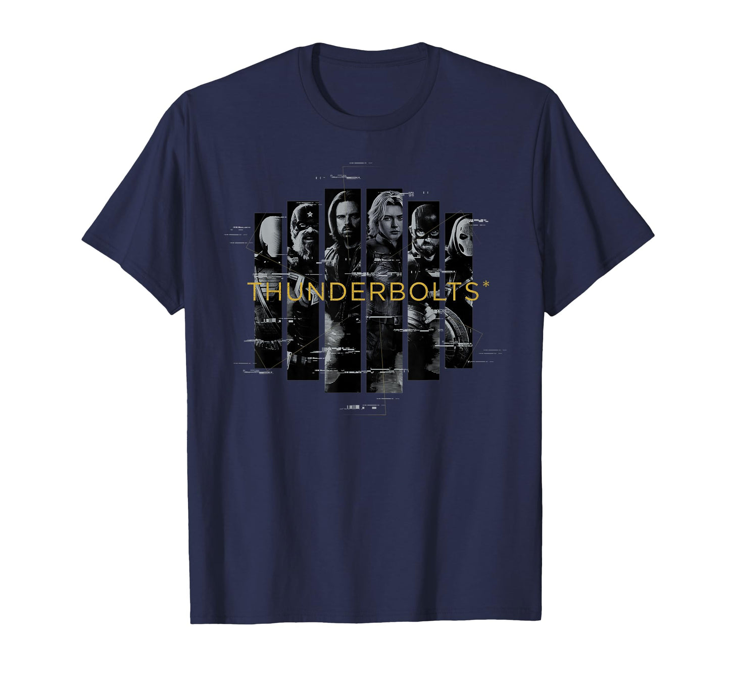 Marvel Studios Thunderbolts Team Glitched with Logo T-Shirt