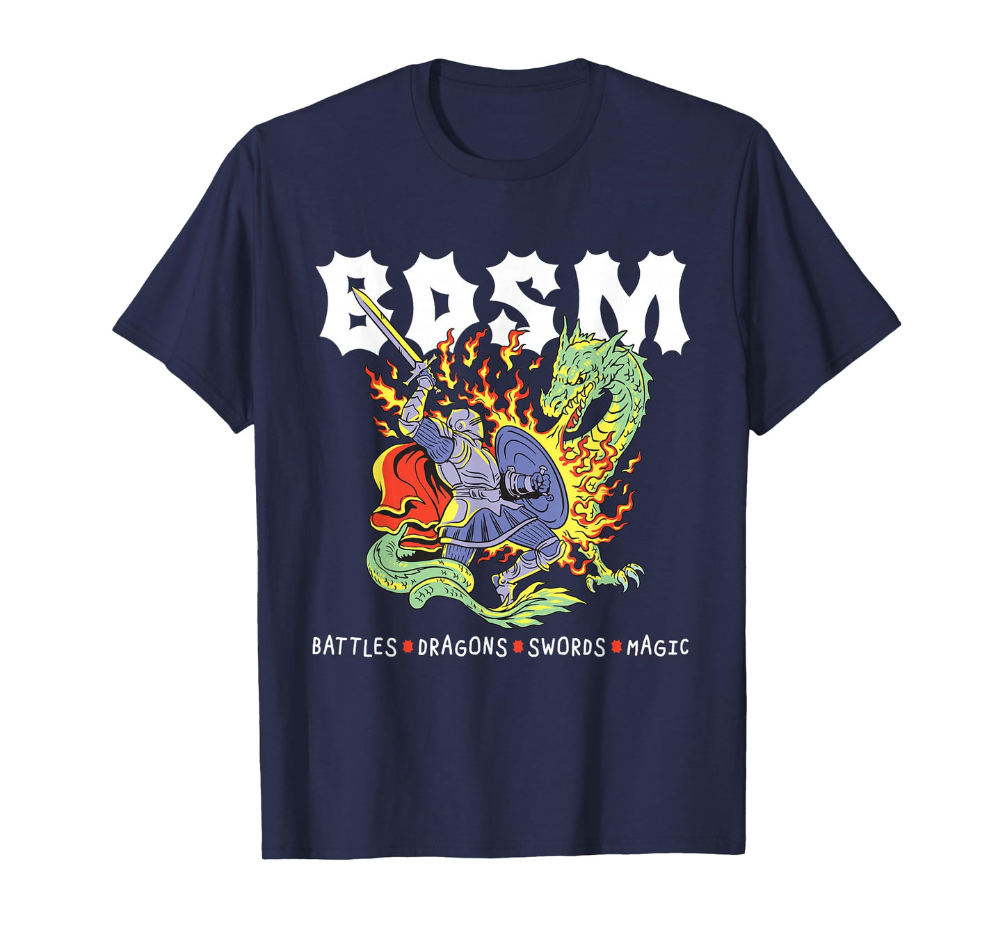 BDSM Battles Dragons Swords Magic RPG Fantasy Knight Dragon T-Shirt
