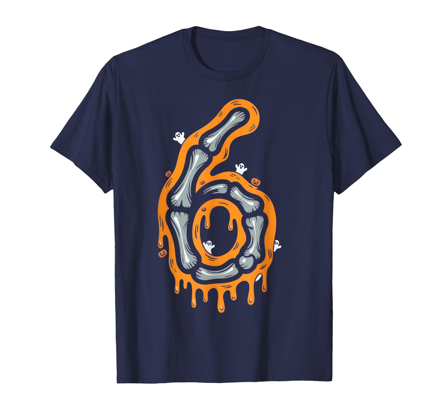 Six Seven Meme 6 7 Skeleton Halloween Costume Couple T-Shirt