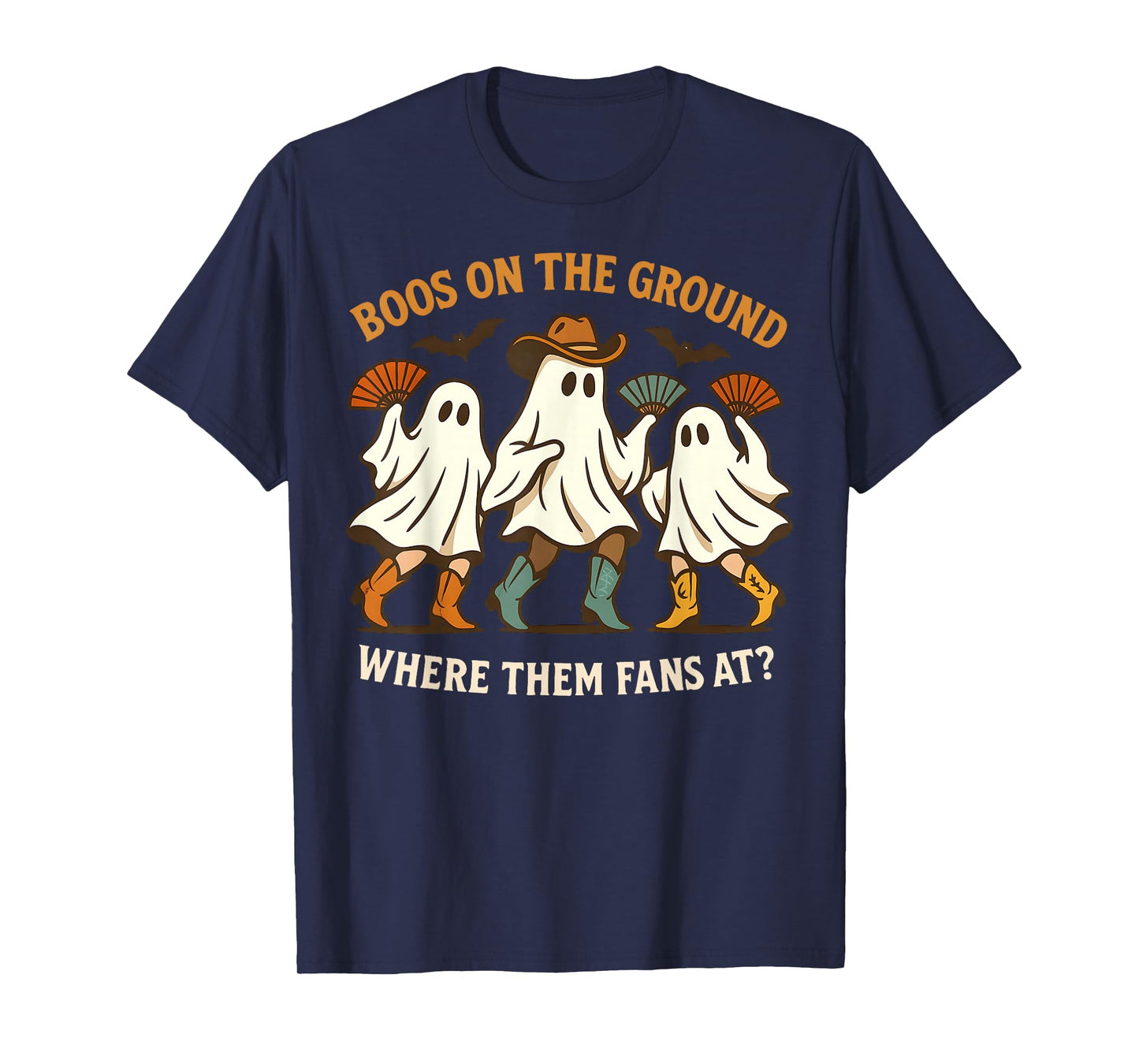 Boos On The Ground Western Cowgirl Ghosts Halloween Party T-Shirt