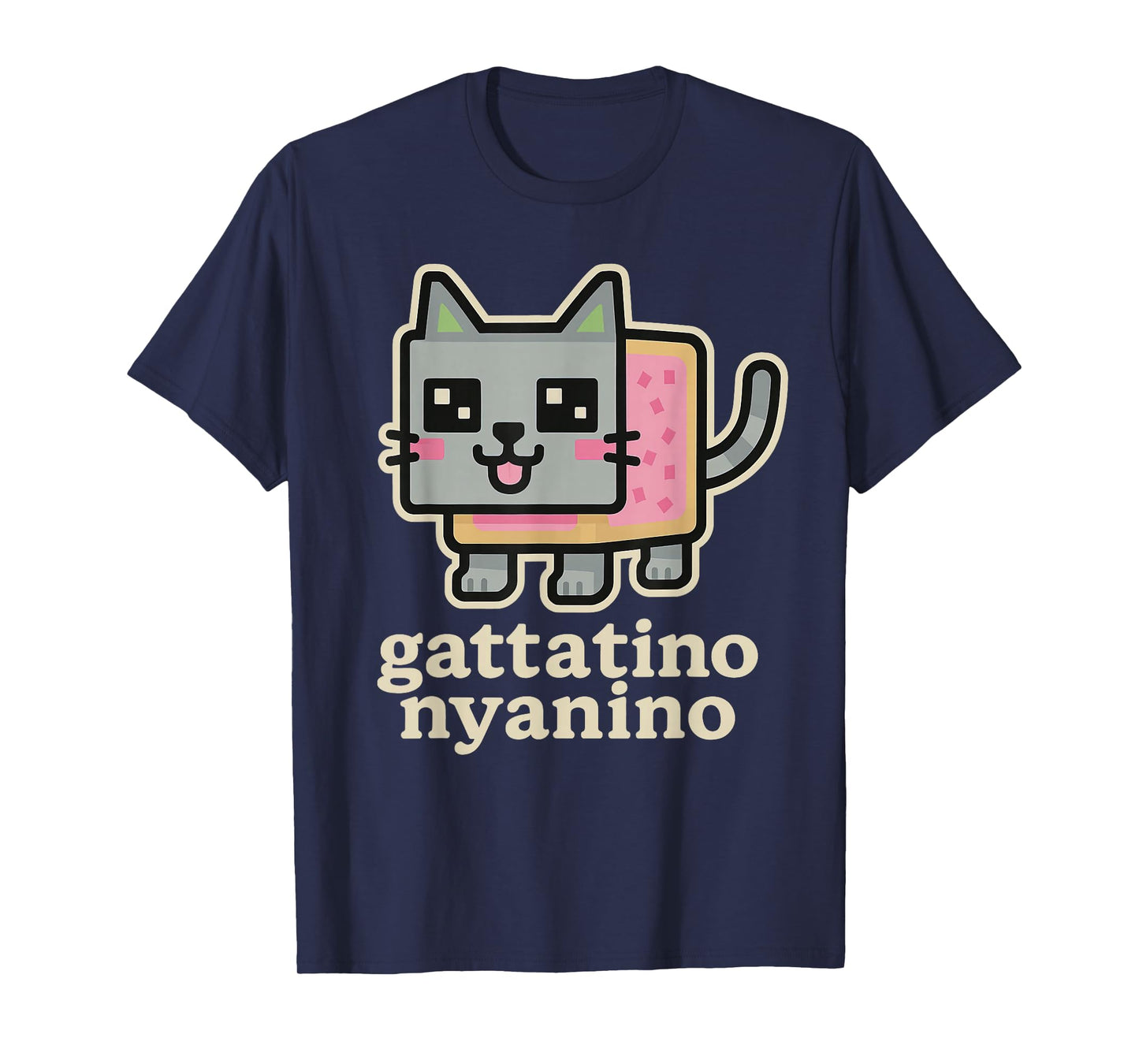 Gattatino Nyanino - Funny Cat Brainrot Gamer Teen Kids Meme T-Shirt