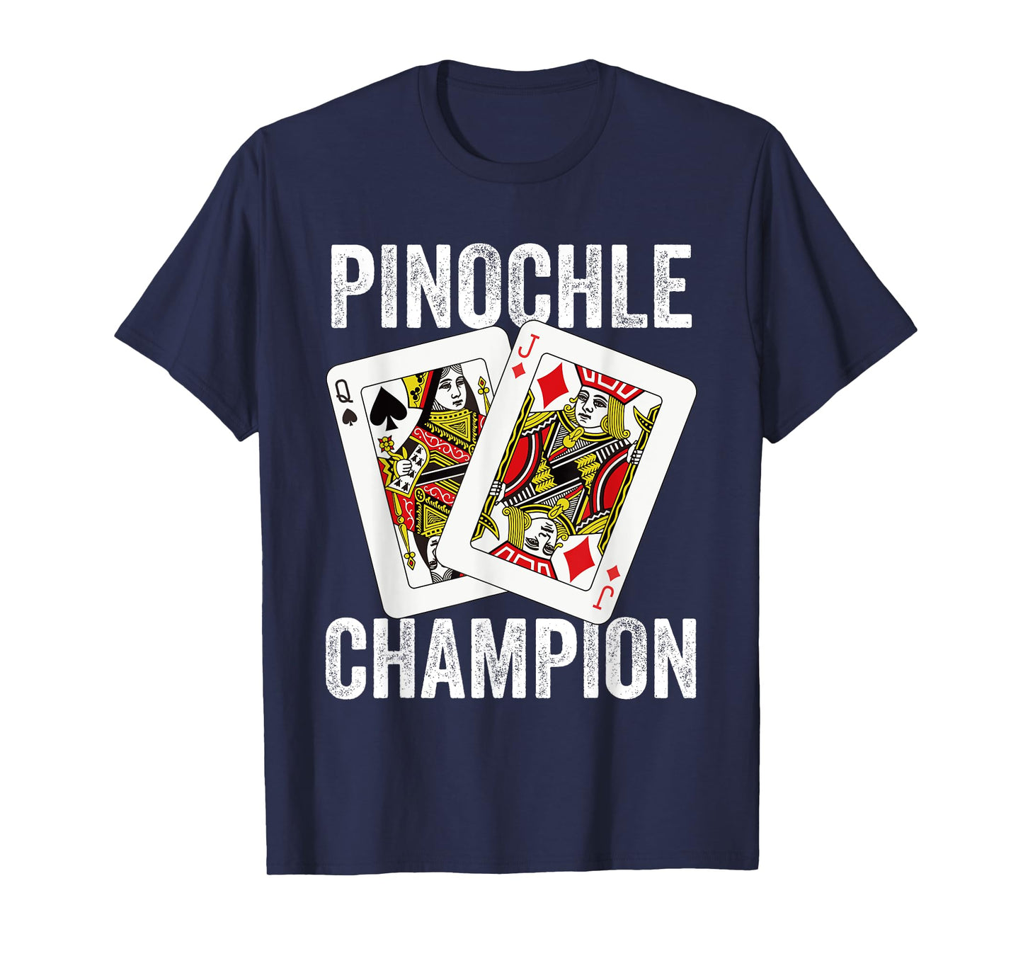 Retro Pinochle Champion Card Game Player Matching Novelty T-Shirt